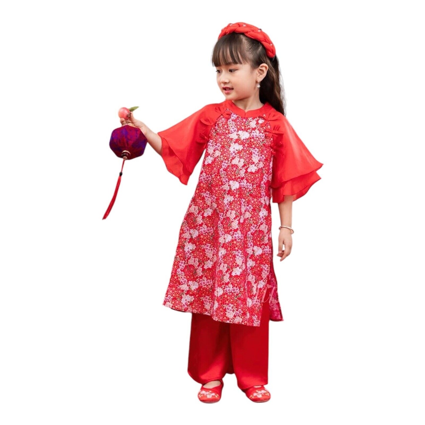 Vietnamese Ao dai for kids, girls 2-11Y