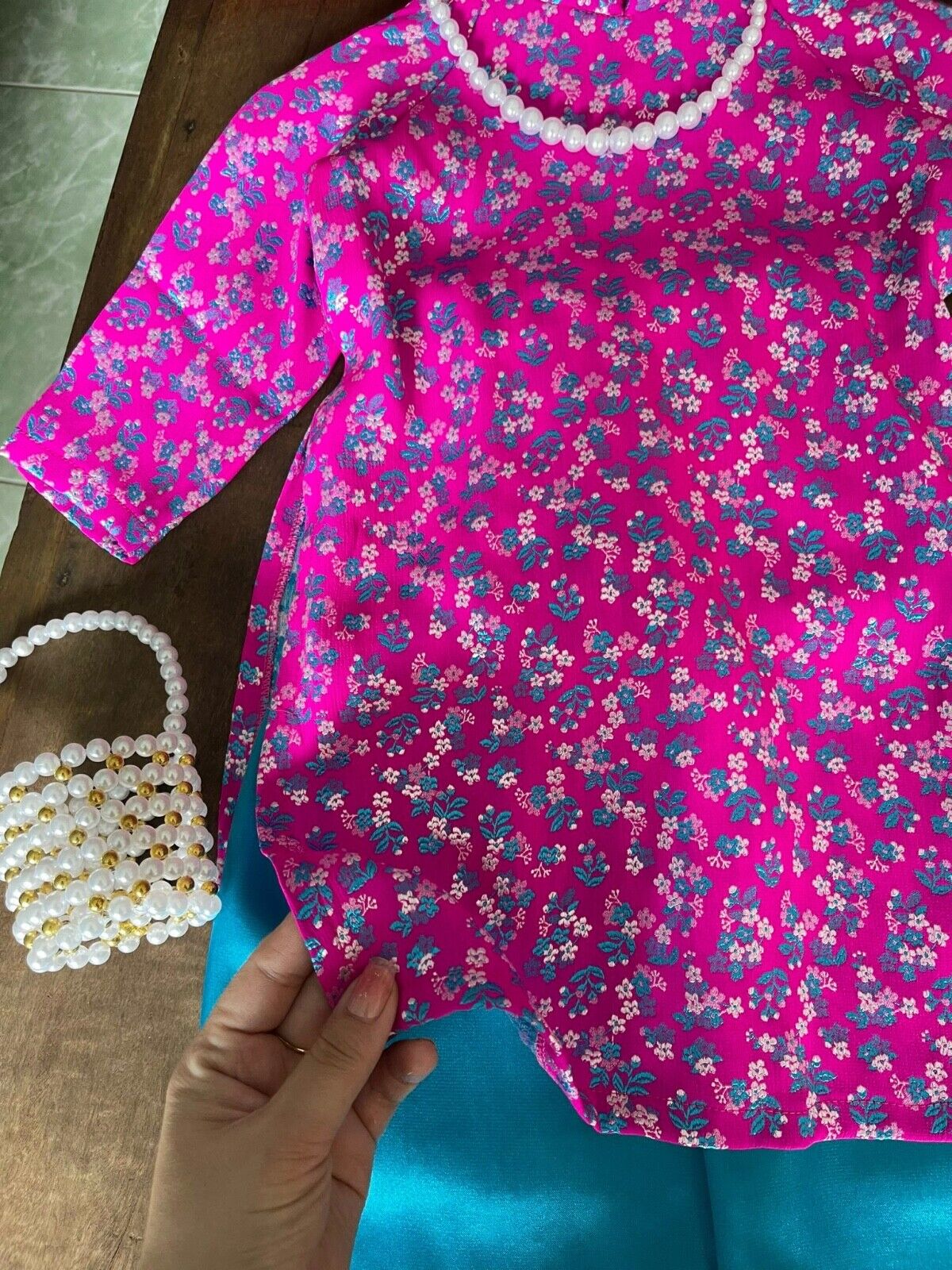 Thai Tuan Ao dai for newborn babies, infants, toddler girl