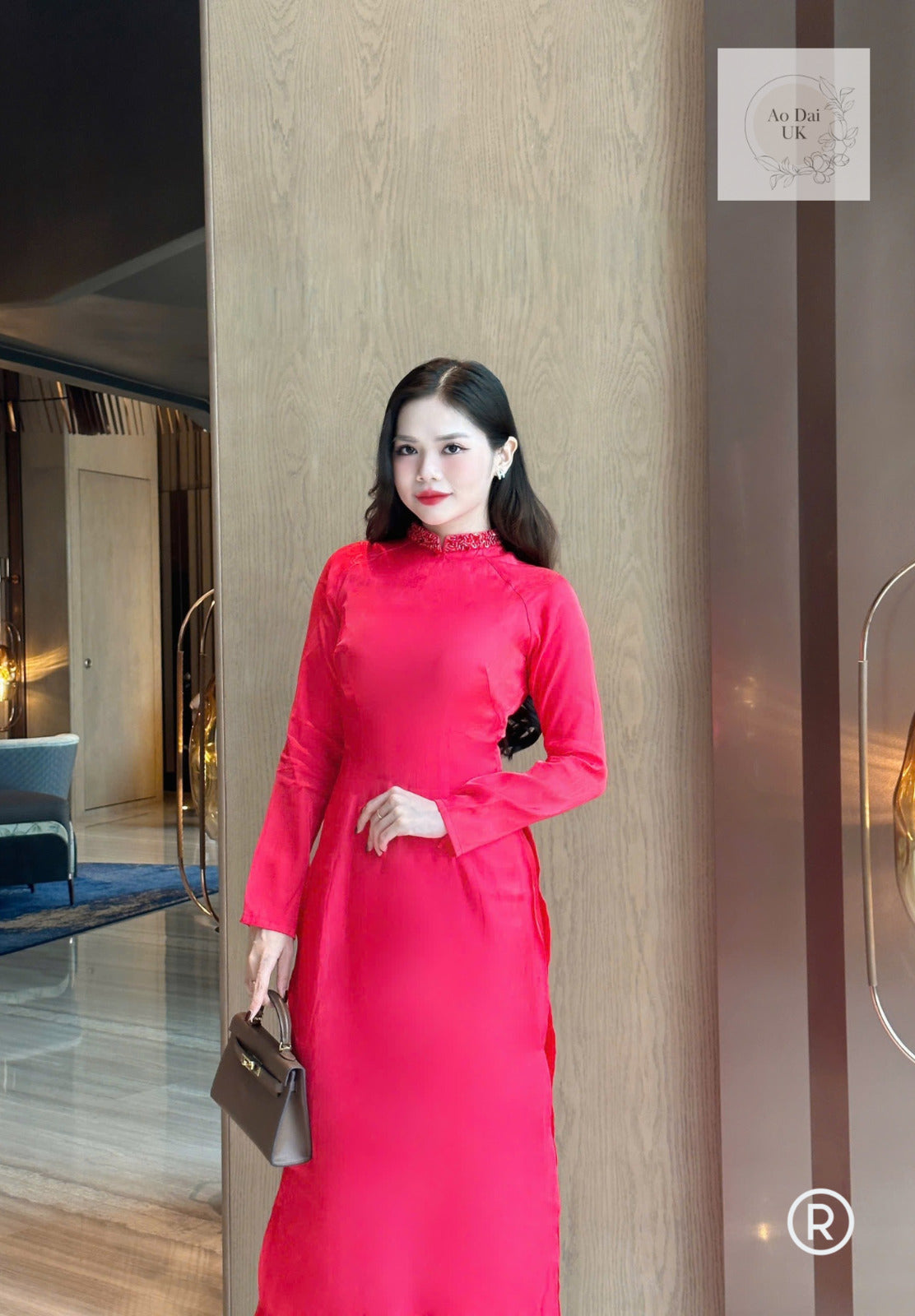 Luxury gradient silk Ao dai S-5XL