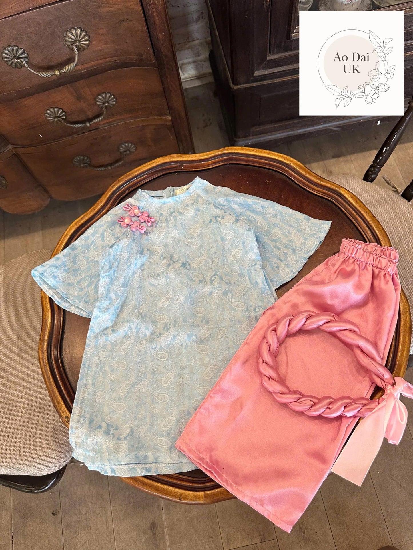 Mulberry silk ao dai for baby, infant, newborn - baby boy, girl first ao dai