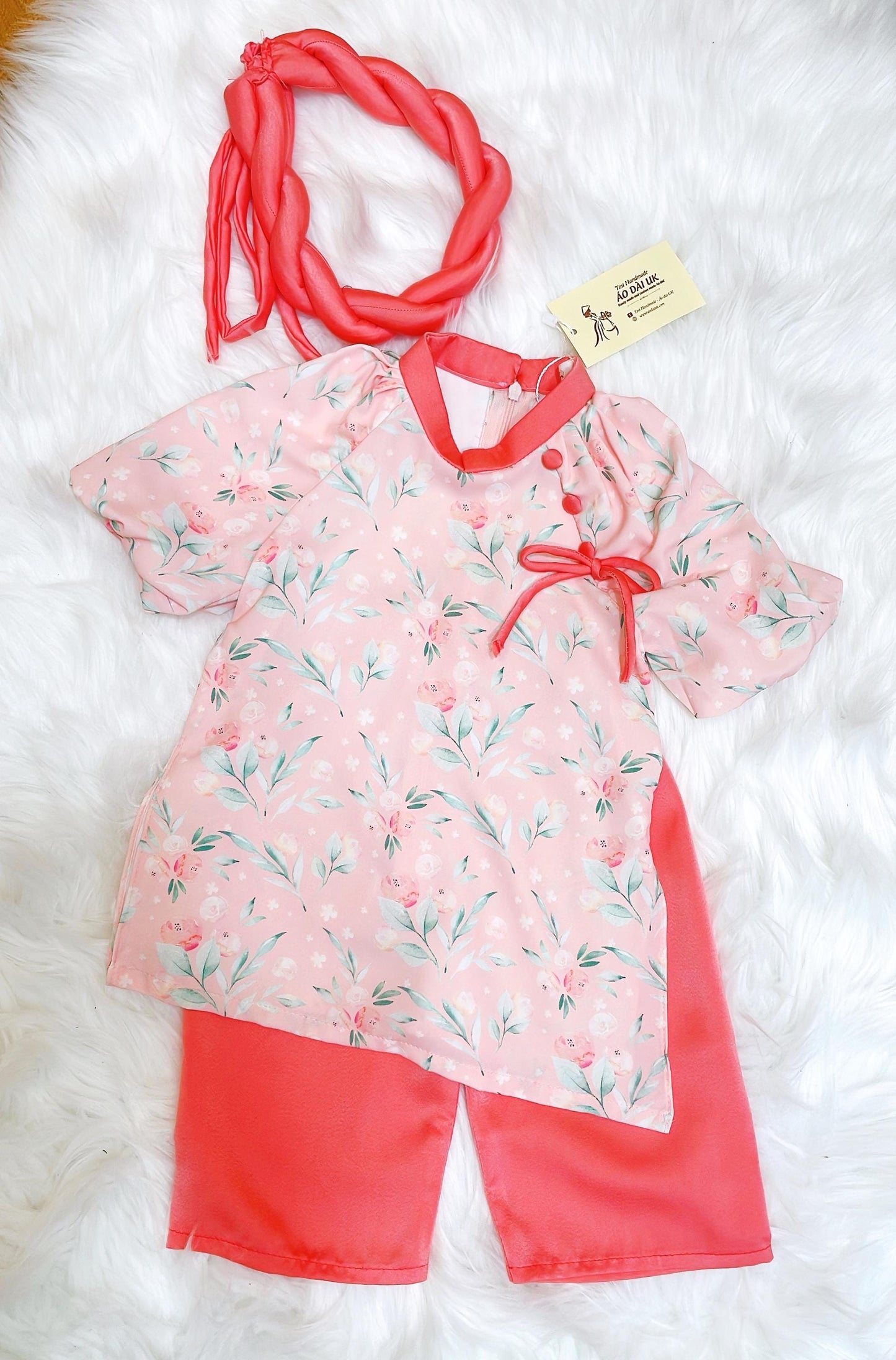 Baby, infant, newborn ao dai for girls- baby first ao dai