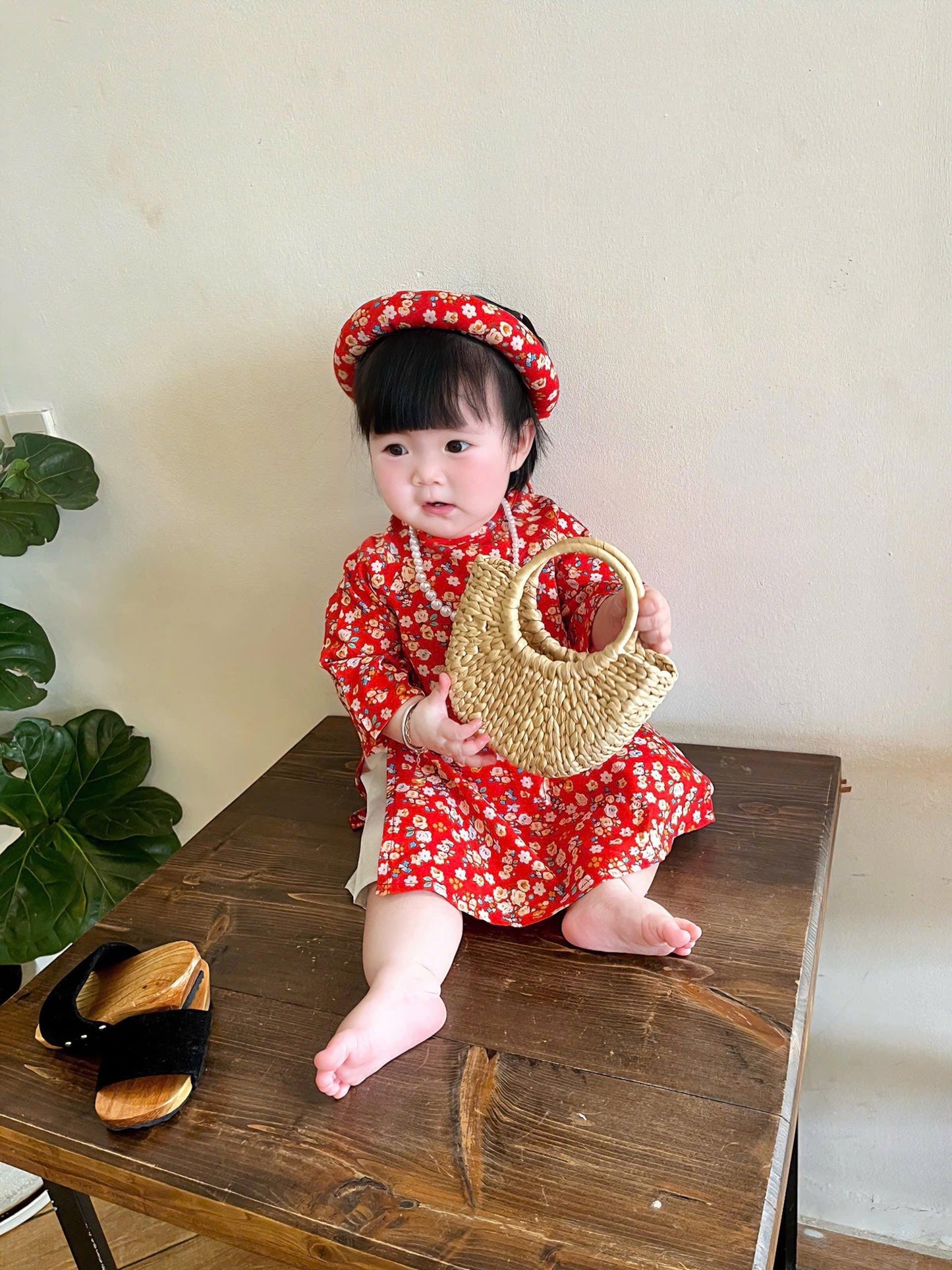 Baby, infant, newborn ao dai for girls- baby first ao dai