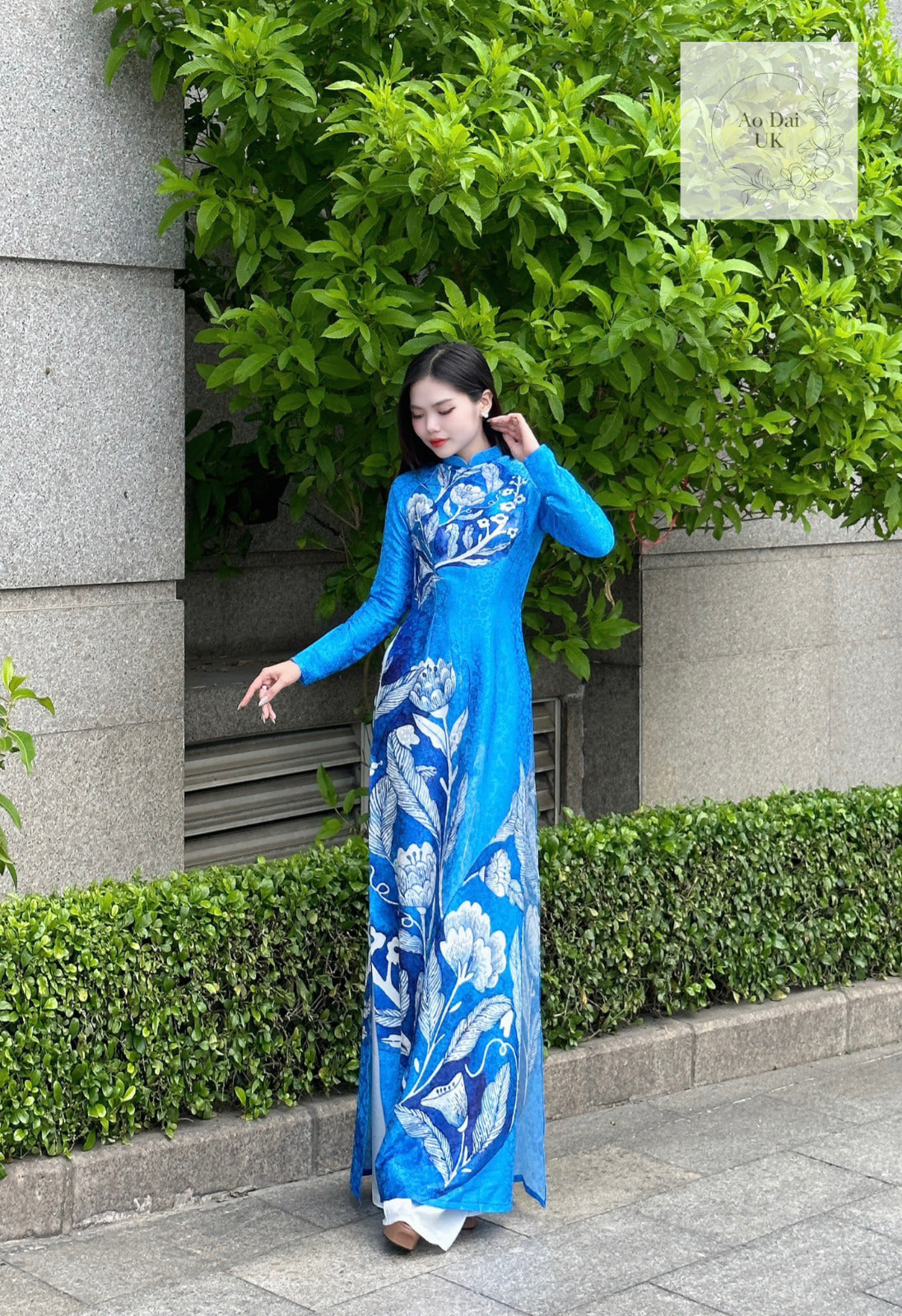 Luxury jacquard silk Ao dai - Ao dai truyen thong - Vietnamese traditional dress