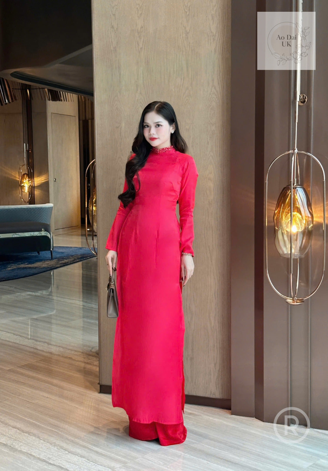 Luxury gradient silk  Ao dai S-5XL