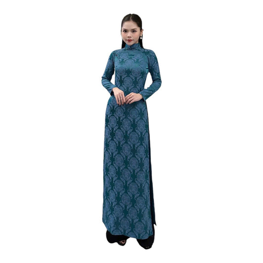 Vietnamese Jacquard Silk Ao dai Aodai big size over size