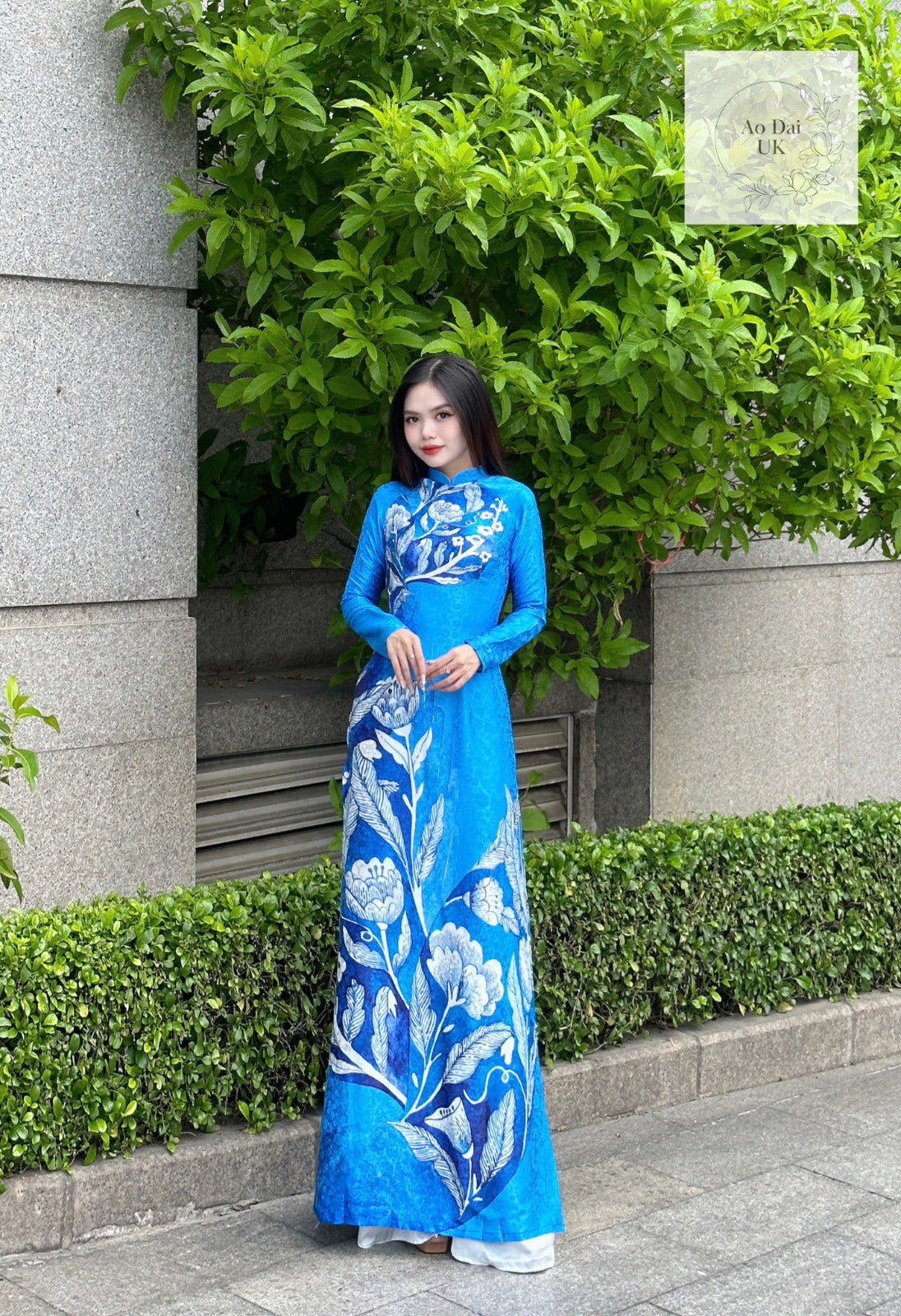 Luxury jacquard silk Ao dai - Ao dai truyen thong - Vietnamese traditional dress