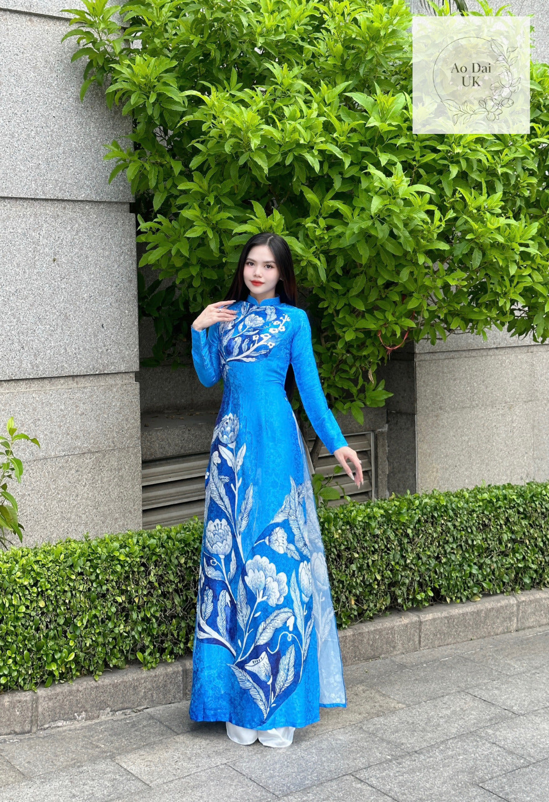 Luxury jacquard silk Ao dai - Ao dai truyen thong - Vietnamese traditional dress