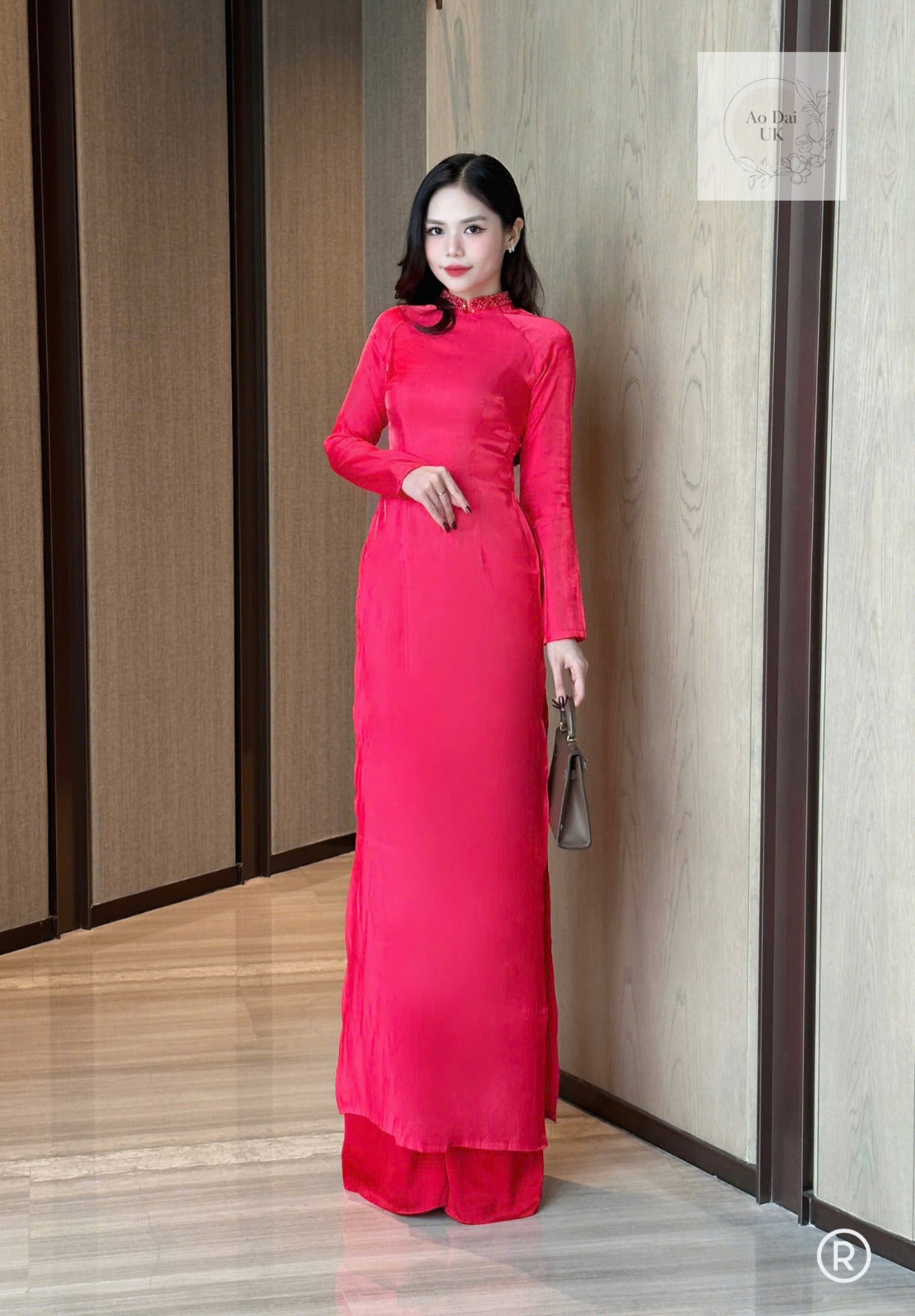 Luxury gradient silk  Ao dai S-5XL