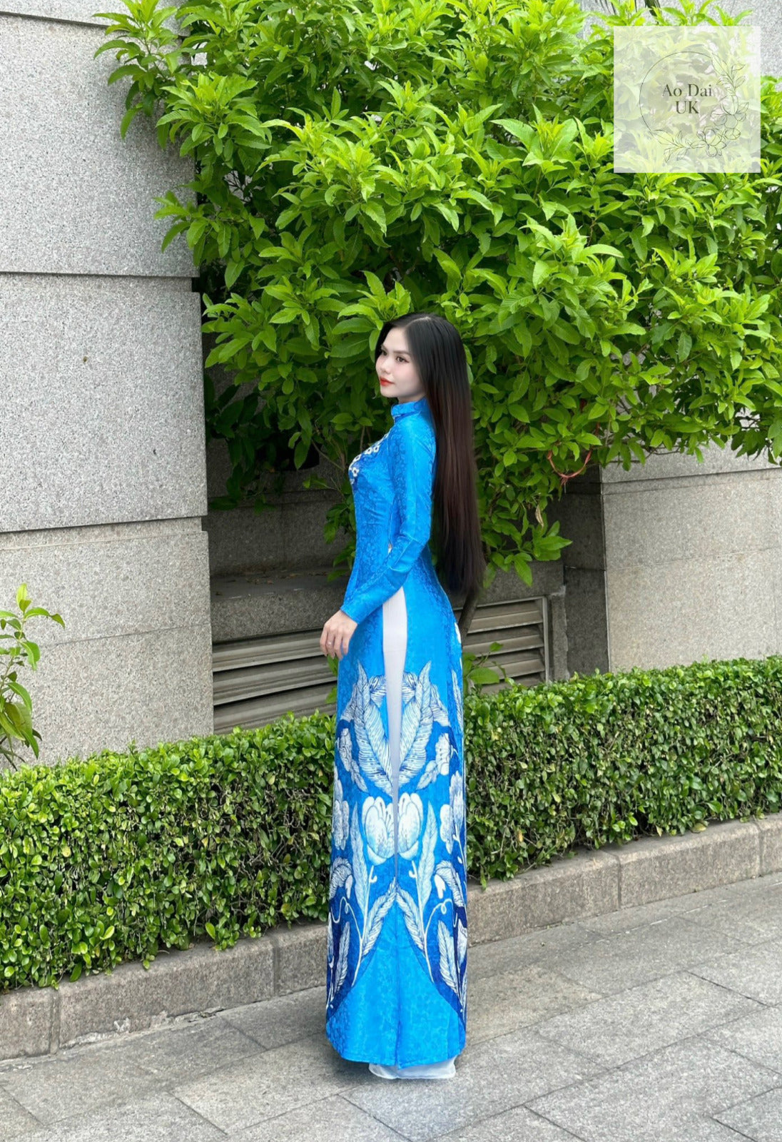 Luxury jacquard silk Ao dai - Ao dai truyen thong - Vietnamese traditional dress