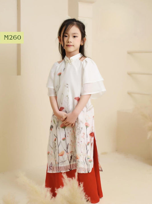 Vietnamese áo dài for girls- Ao dai cach tan