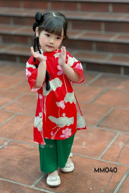 Vietnamese áo dài for girls- Ao dai cach tan