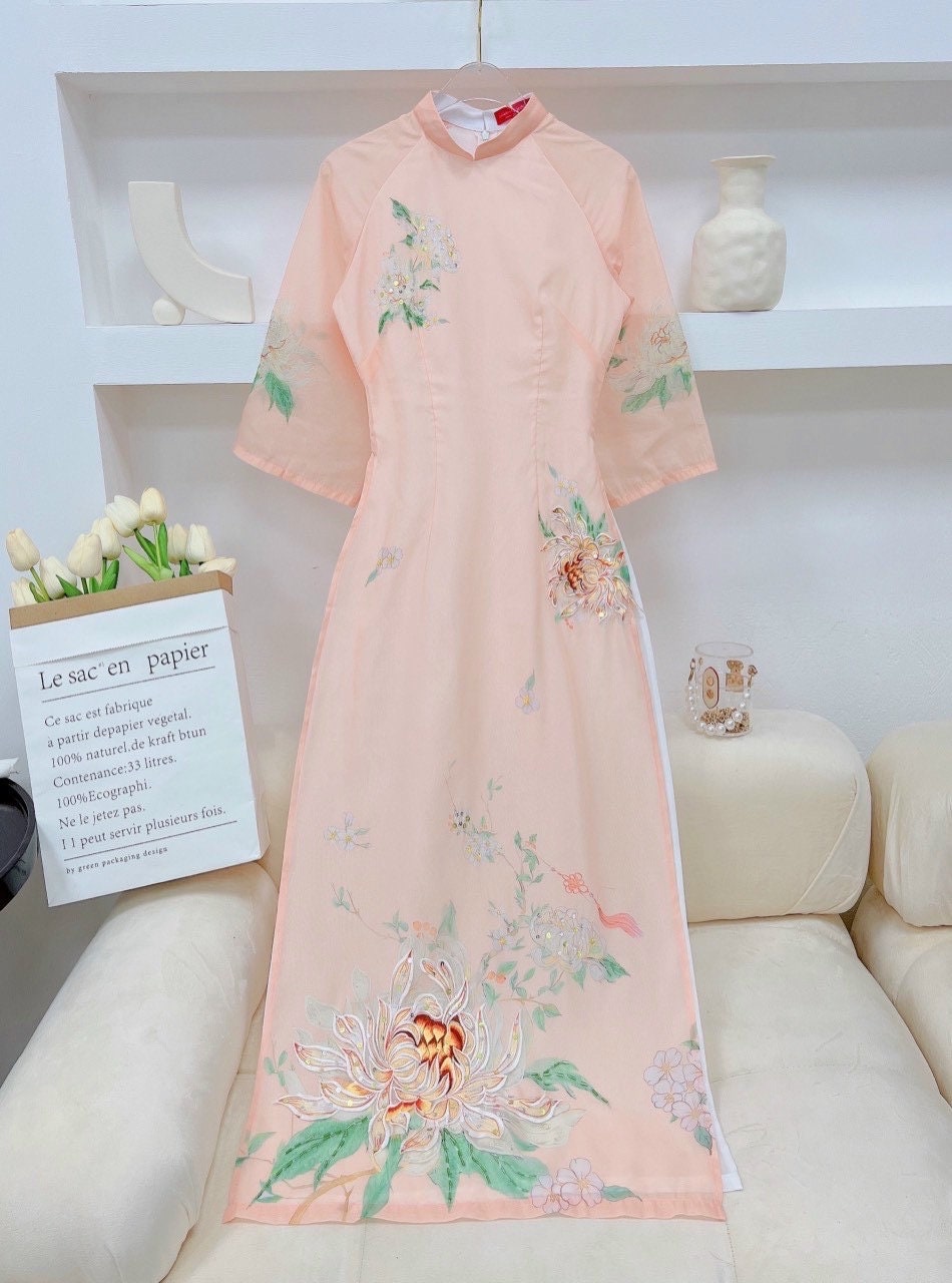 Women and kid ao dai- Ao dai cach tan- Mom and kid matching