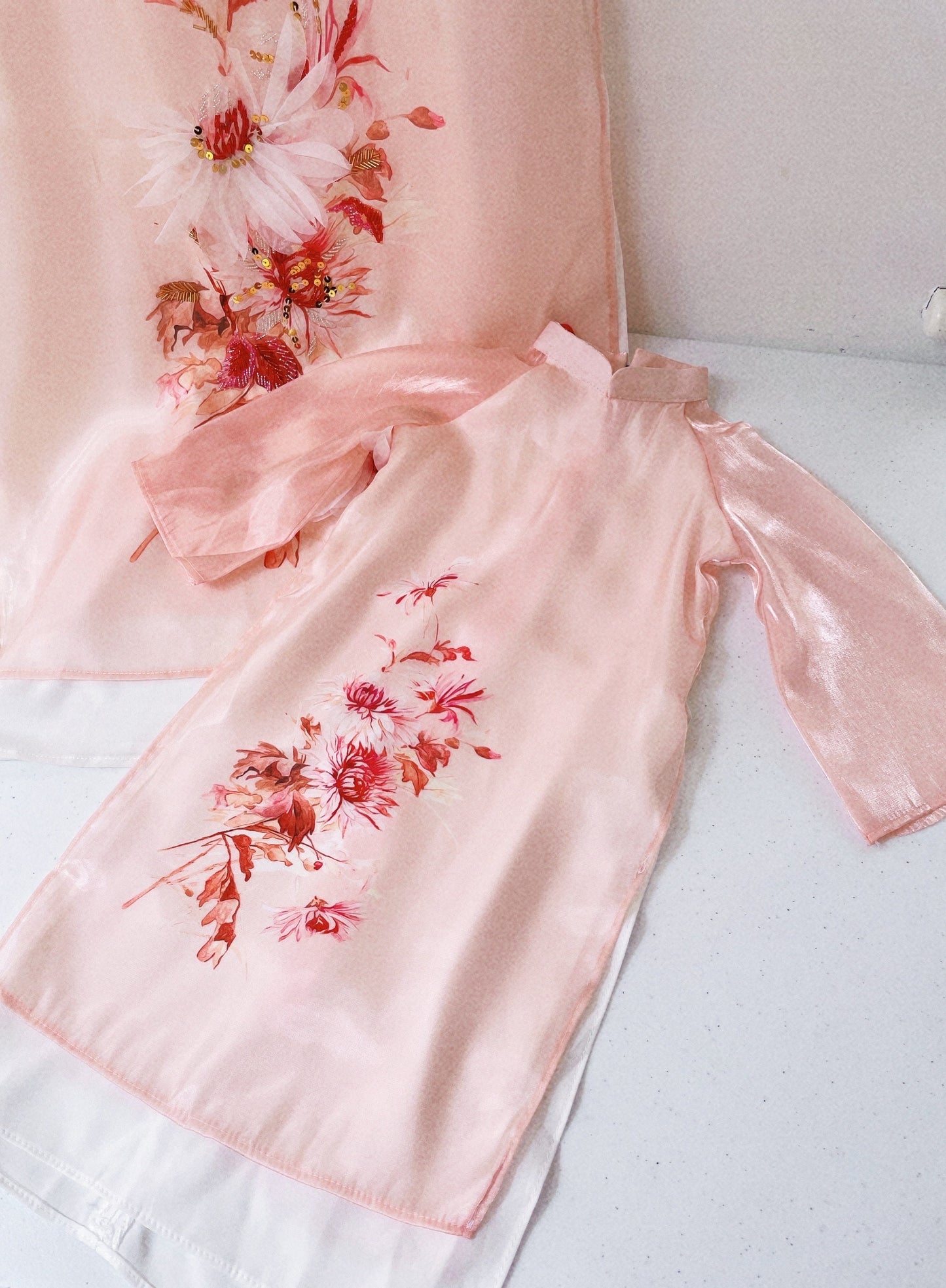 Women and kid ao dai- Ao dai cach tan- Mom and kid matching