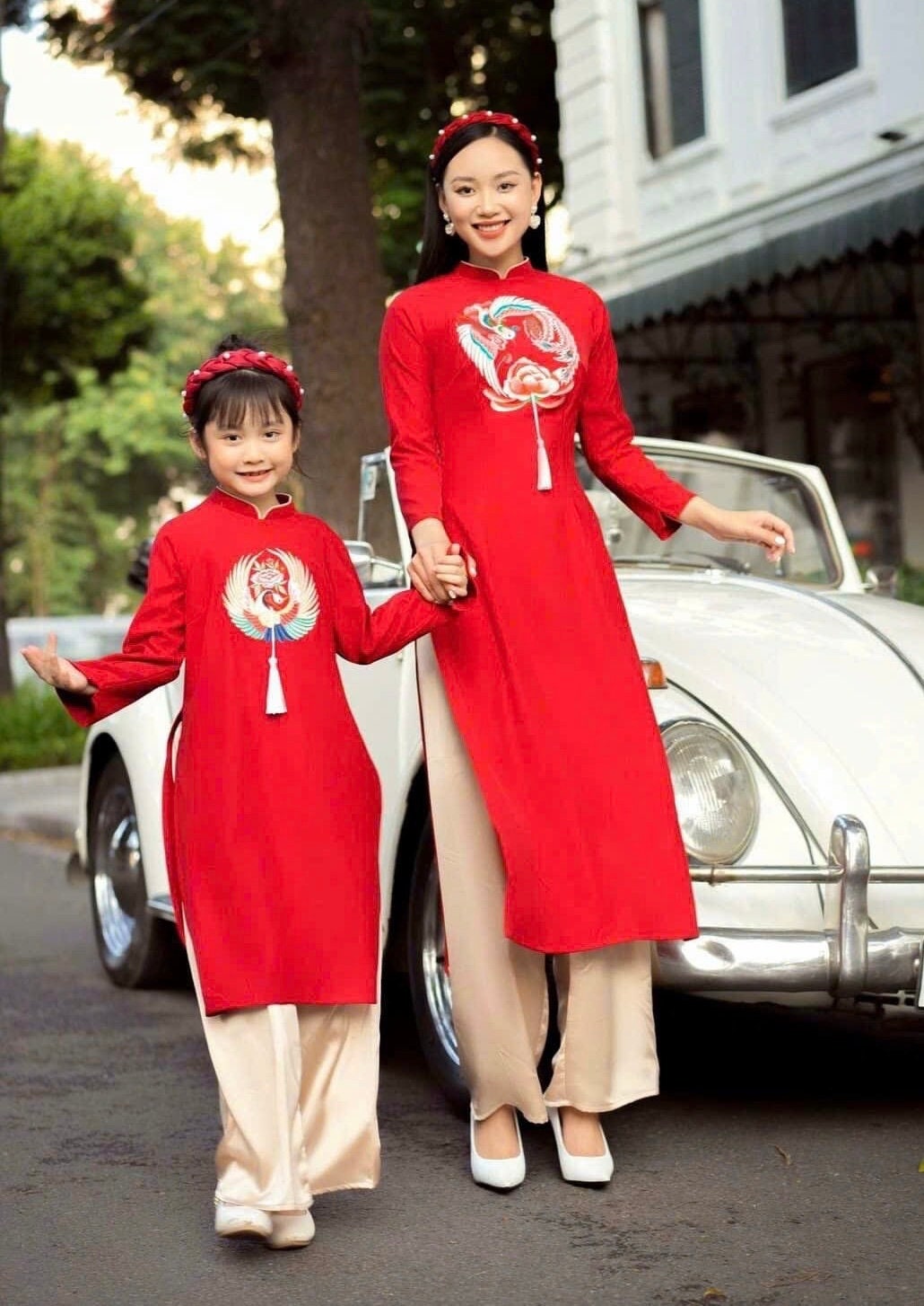 Family matching ao dai- Vietnamese traditional clothes