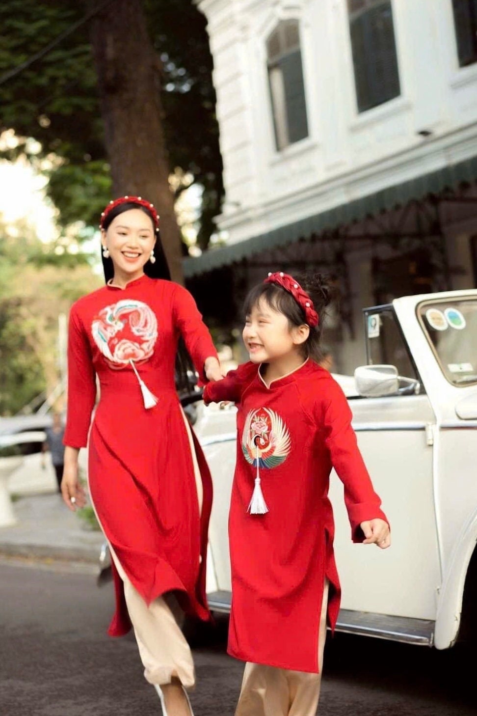 Family matching ao dai- Vietnamese traditional clothes