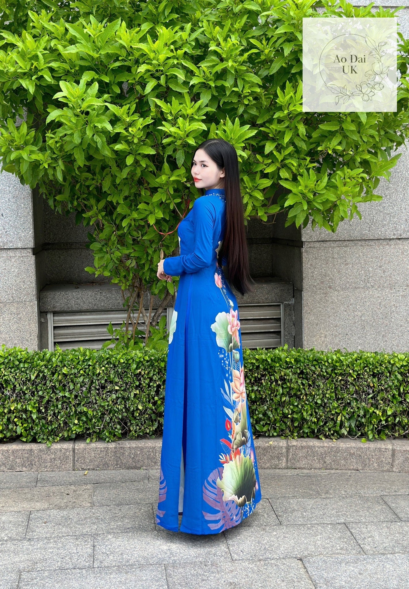 Traditional silk Ao dai - Ao dai truyen thong - Vietnamese traditional dress for women