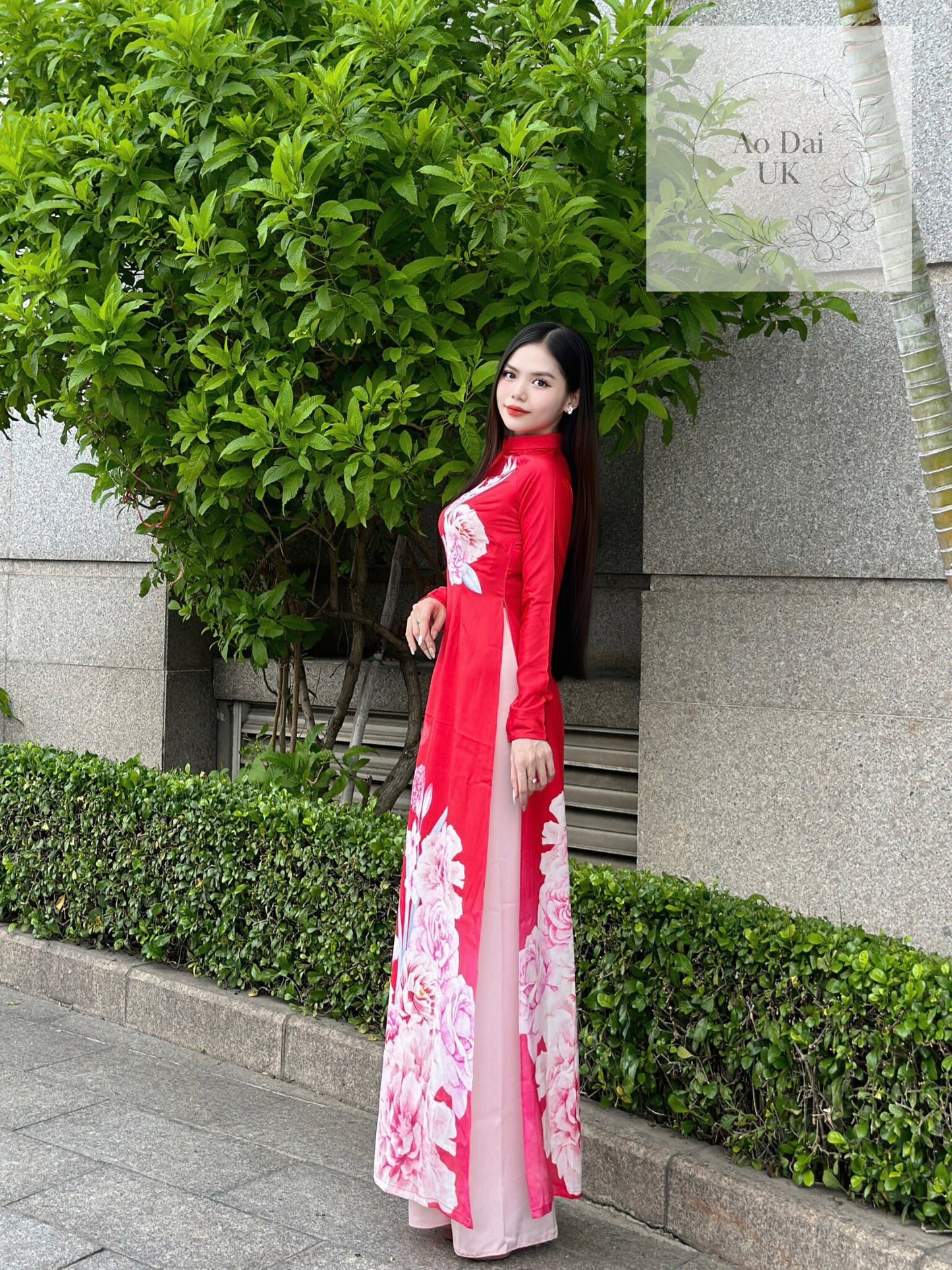 Traditional silk Ao dai - Ao dai truyen thong - Vietnamese traditional dress for women