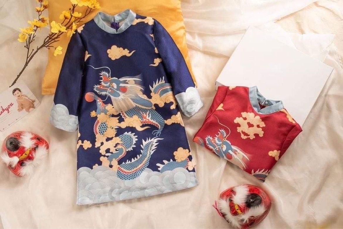 Vietnamese áo dài for boys, teen - Ao dai cach tan