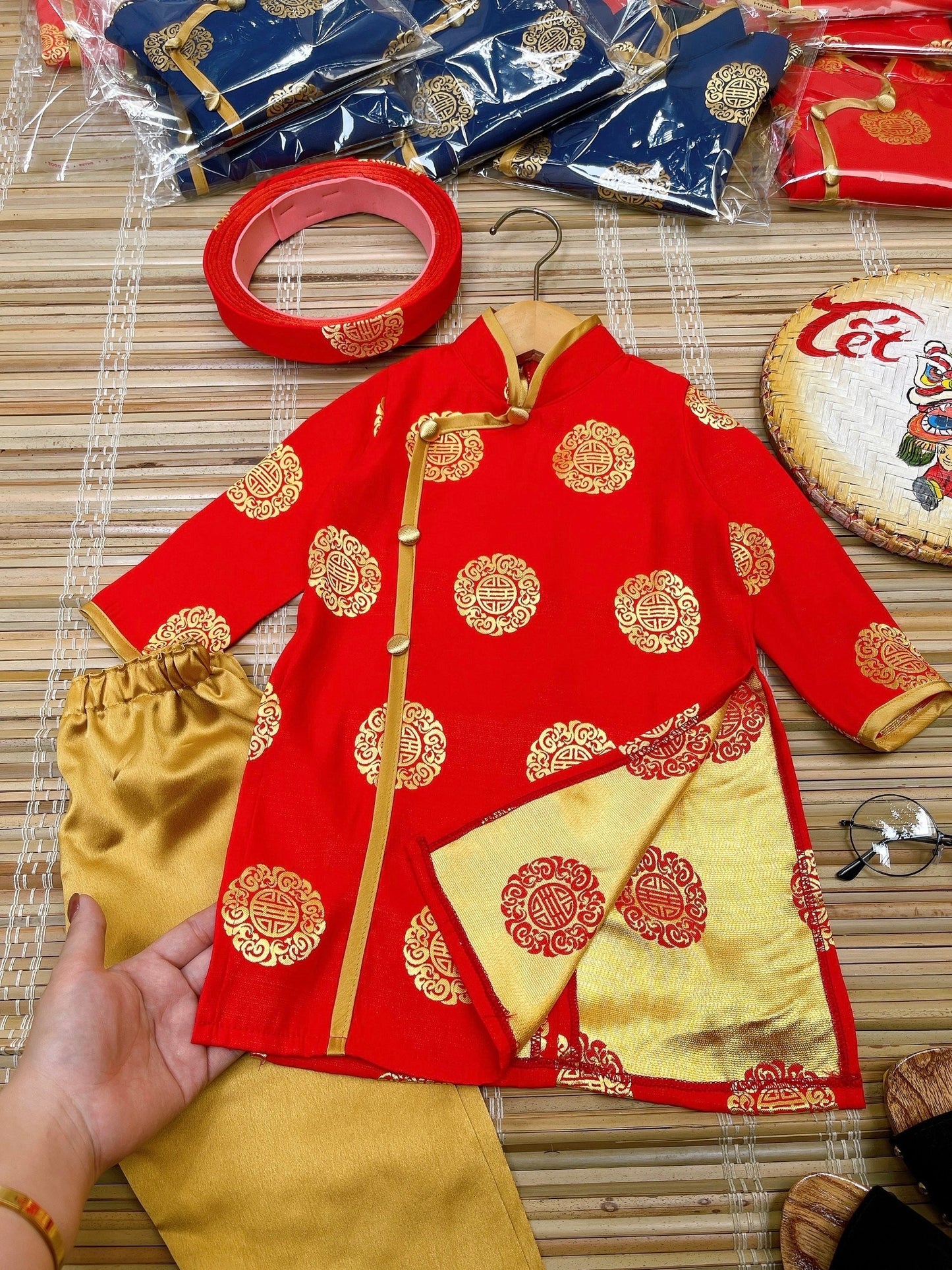 Baby, infant, newborn ao dai for boys- baby first ao dai