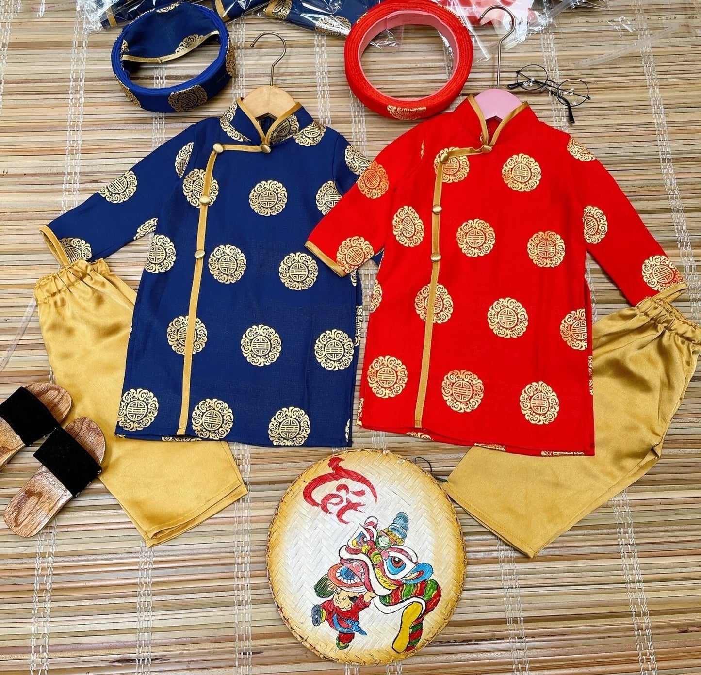 Baby, infant, newborn ao dai for boys- baby first ao dai