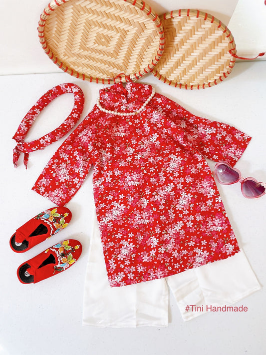 Baby, infant, newborn ao dai for girls- baby first ao dai