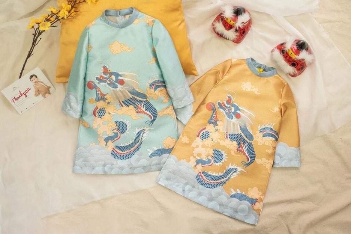 Vietnamese áo dài for boys, teen - Ao dai cach tan