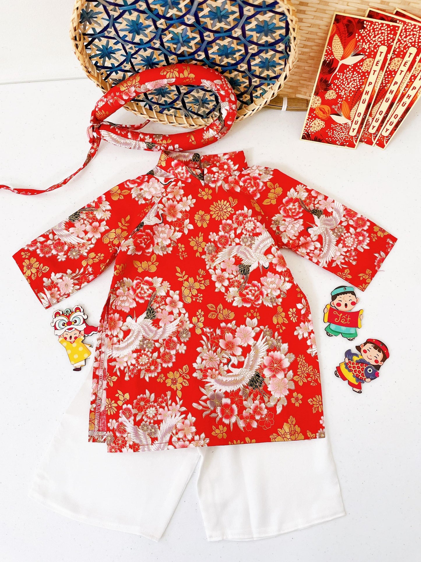 Baby, infant, newborn ao dai for girls- baby first ao dai