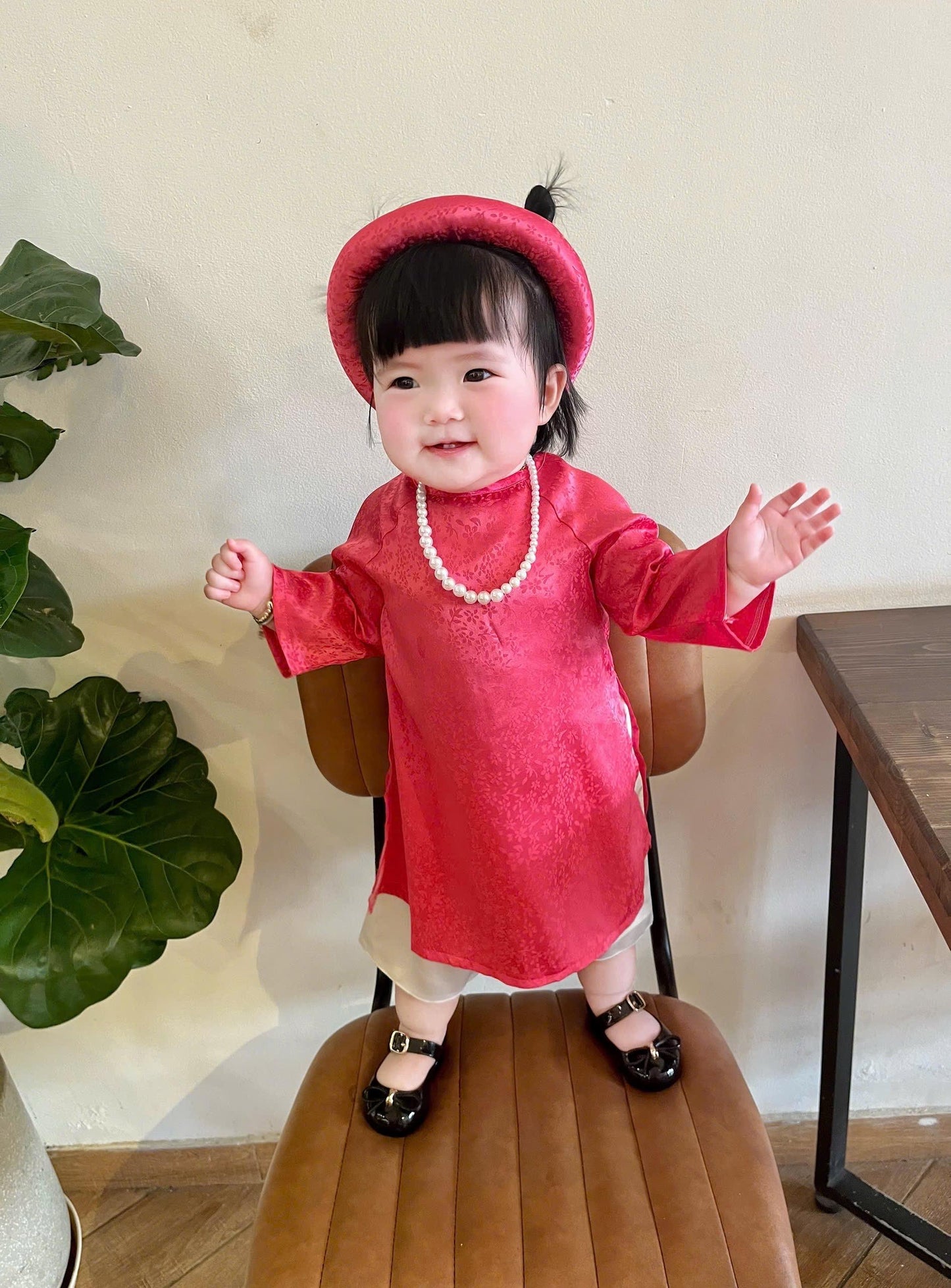 Baby, infant, newborn ao dai for girls- baby first ao dai