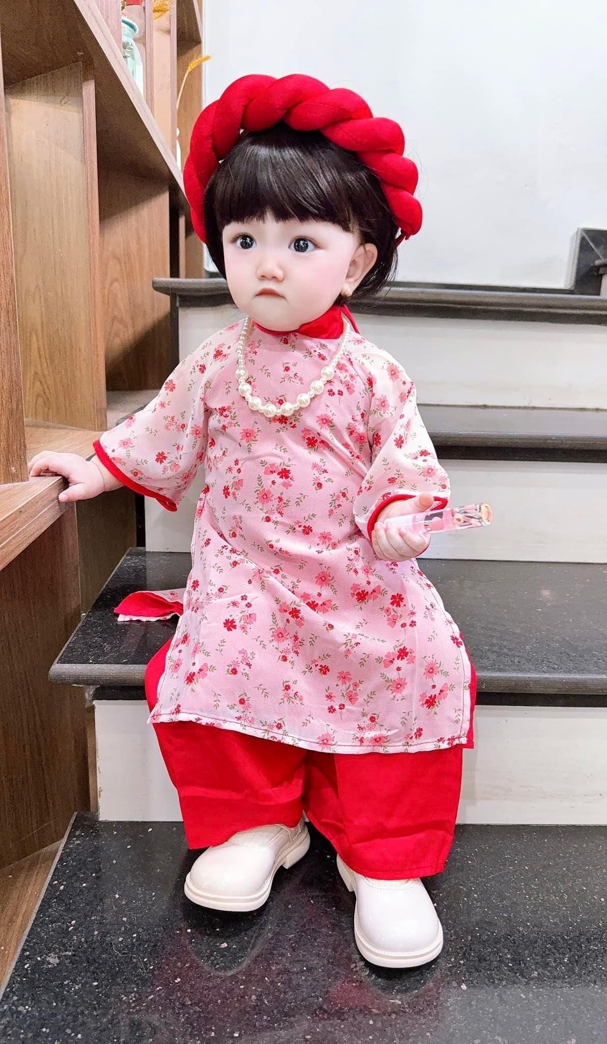 Baby, infant, newborn, toddler, kid, girl ao dai - baby first ao dai