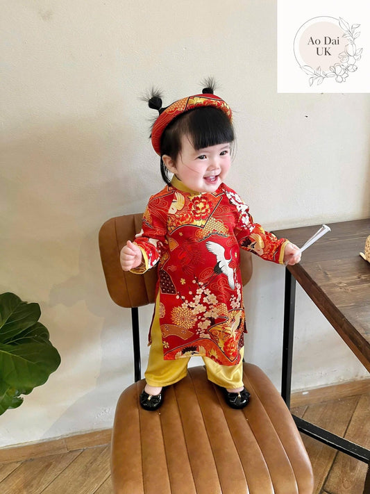 Baby, infant, newborn ao dai for girls- baby first ao dai