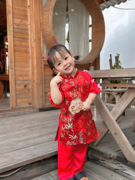 Baby, girl, infant, newborn ao dai for girls- baby first ao dai