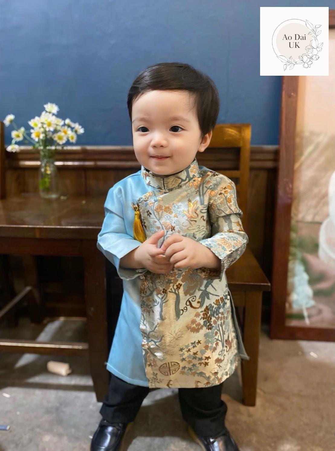 Baby, infant, newborn ao dai for boys- baby first ao dai