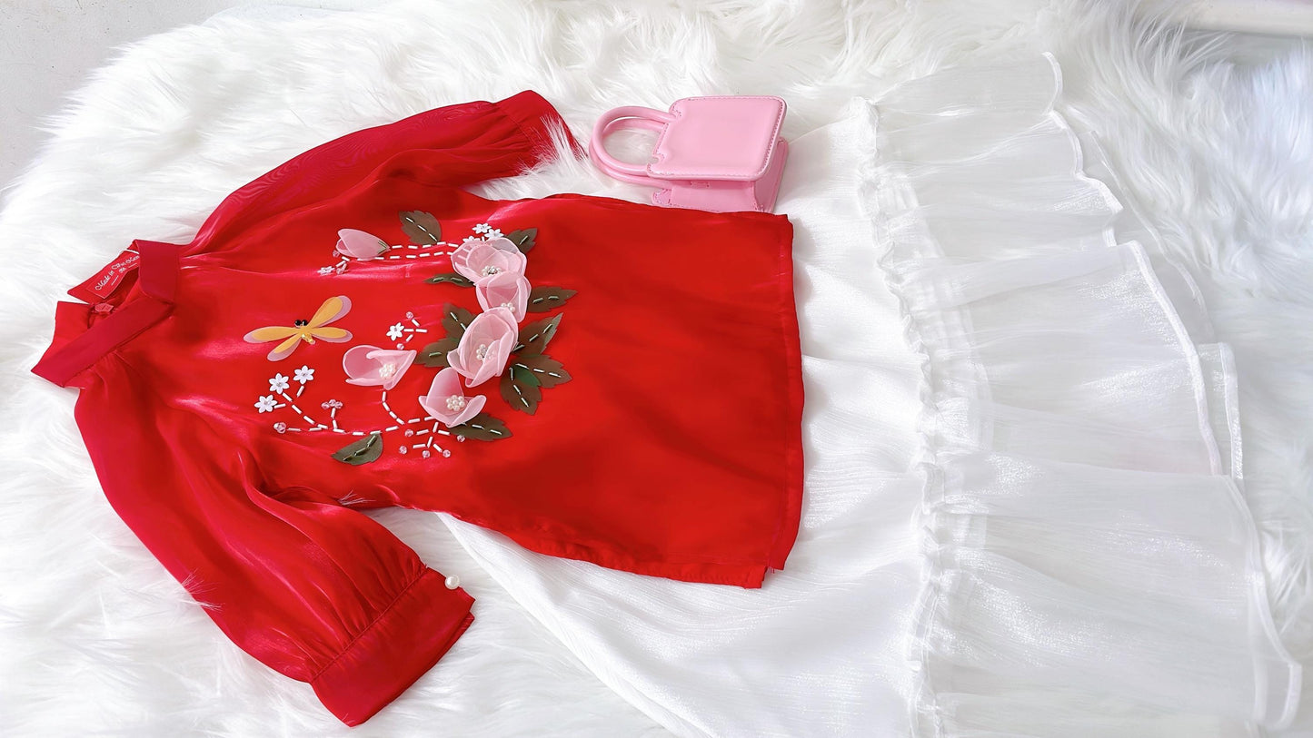 Vietnamese áo dài for girls- Ao dai cach tan