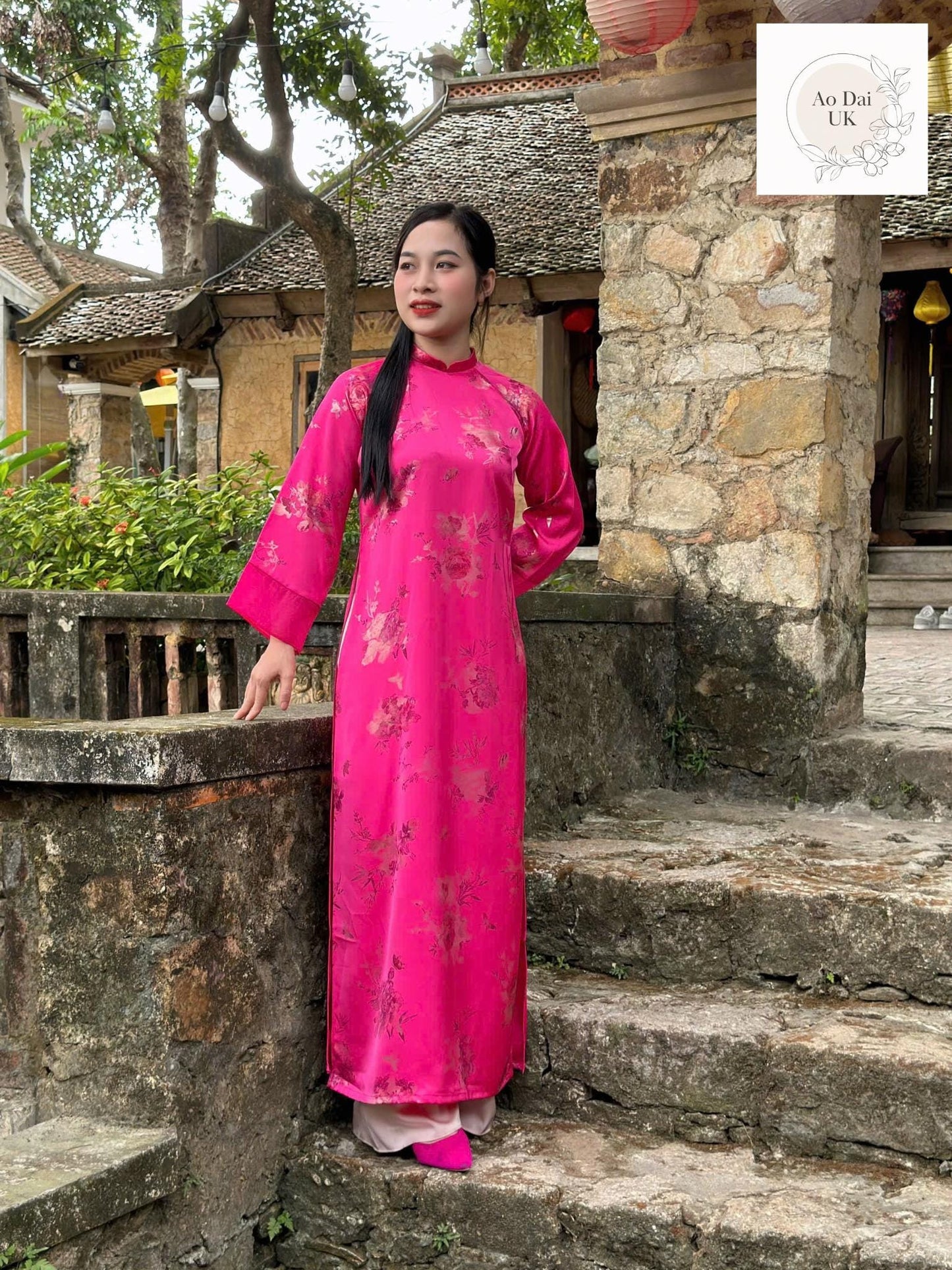 Women and kid matching áo dài- Ao dai over size, big size, teen, girl