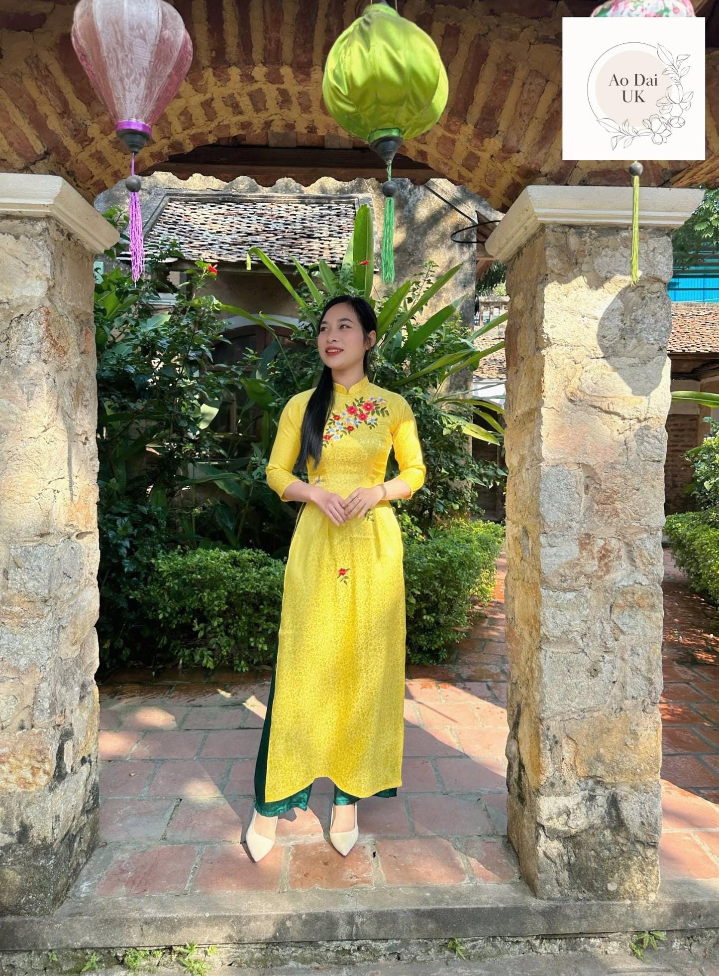 Women and kid silk ao dai- Mom and kid matching