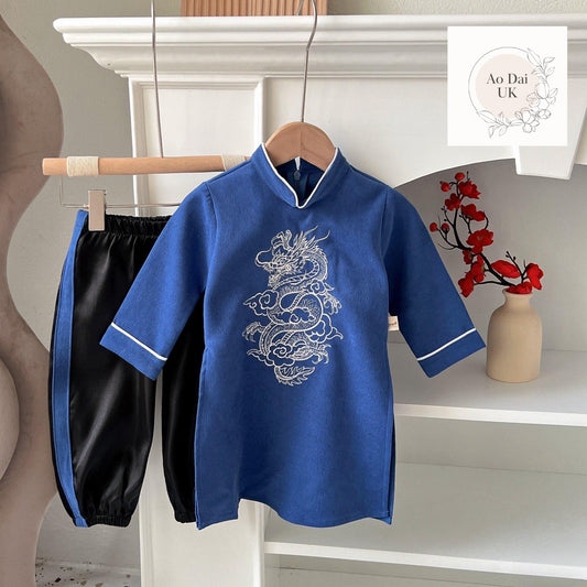 CLEARANCE- Ao dai and pants for boy, kid- Vietnamese male ao dai only