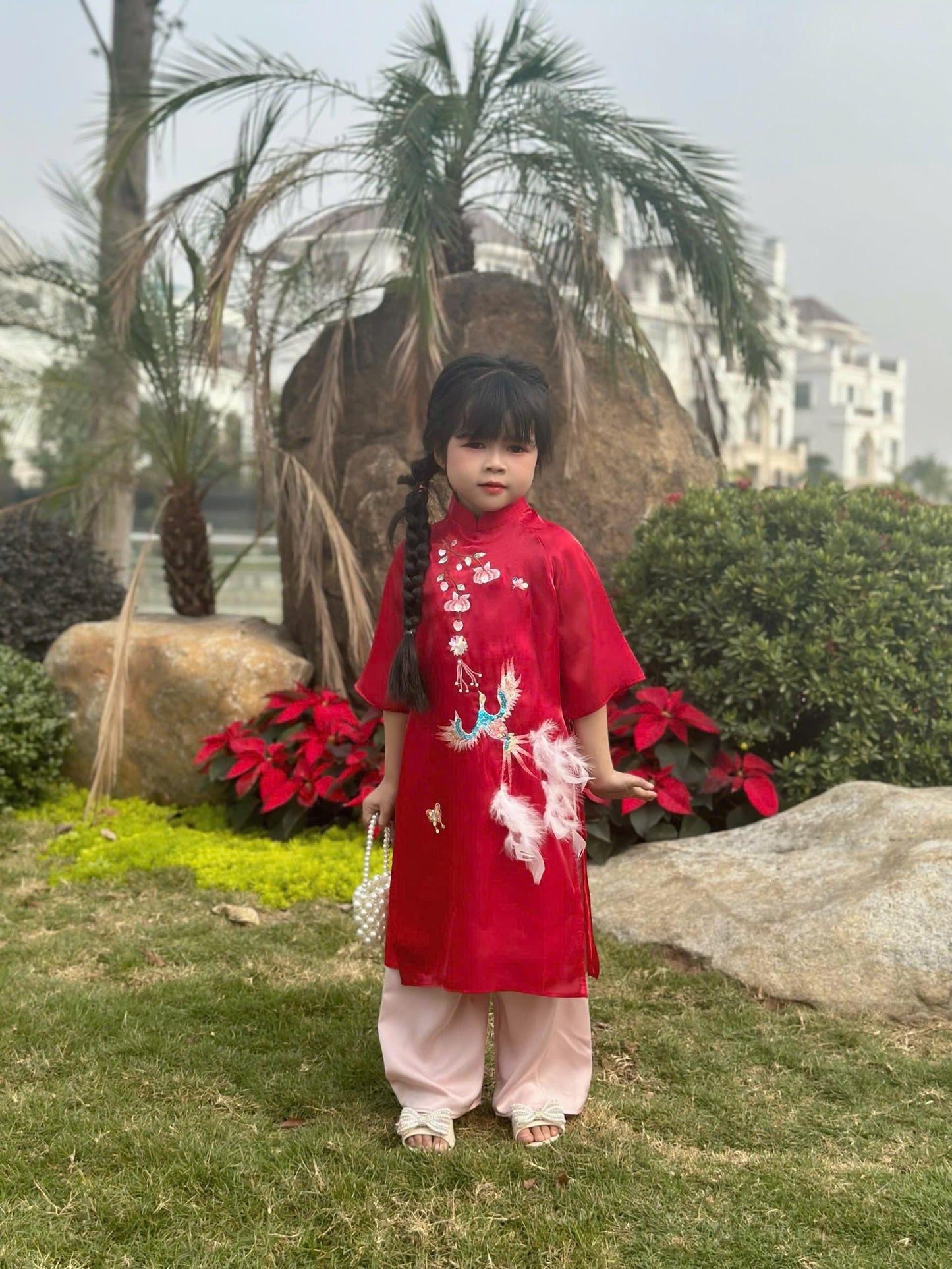 Women and kid matching ao dai- ao dai big size, over size