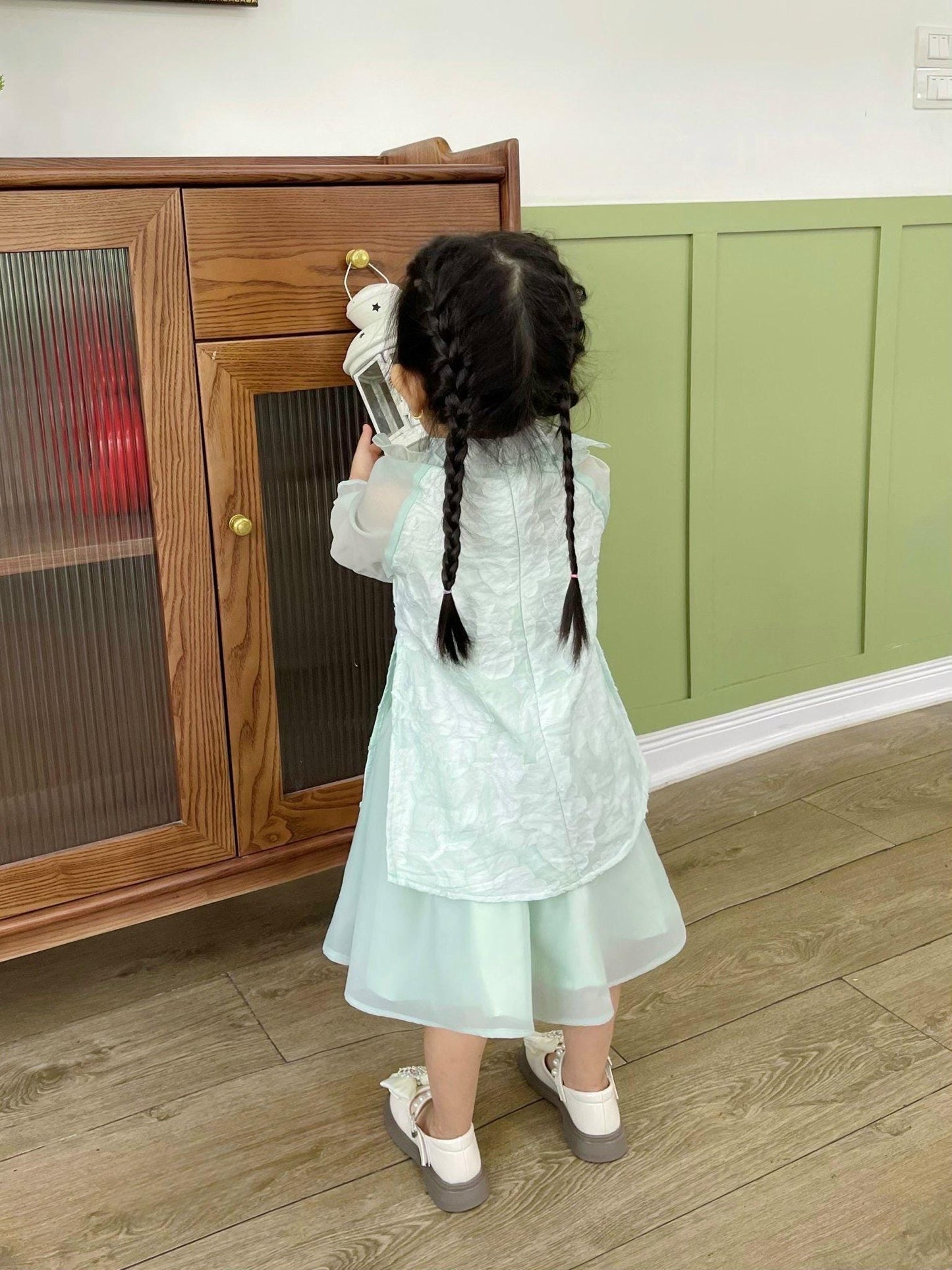 Baby, toddler, girl ao dai with skirt