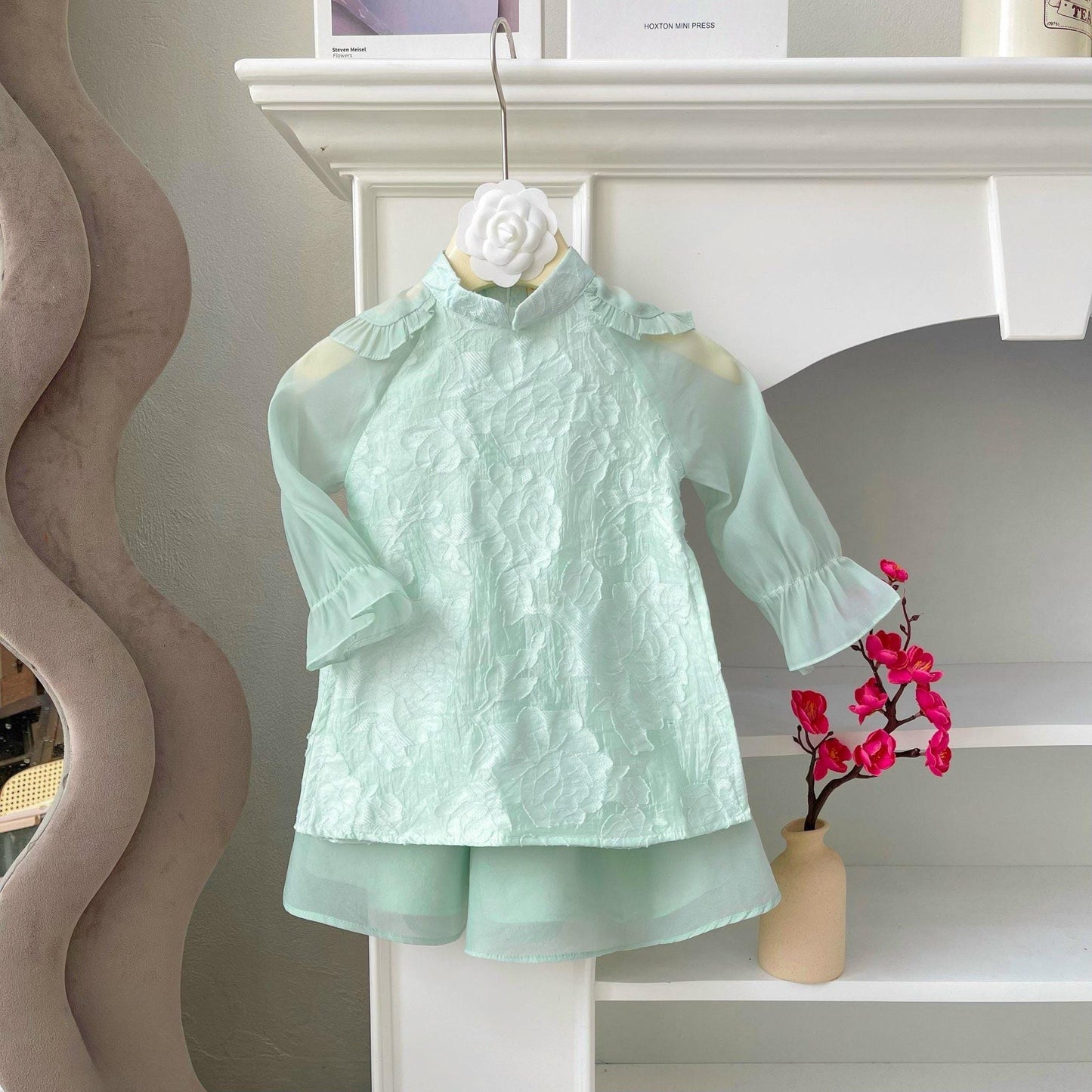 Baby, toddler, girl ao dai with skirt