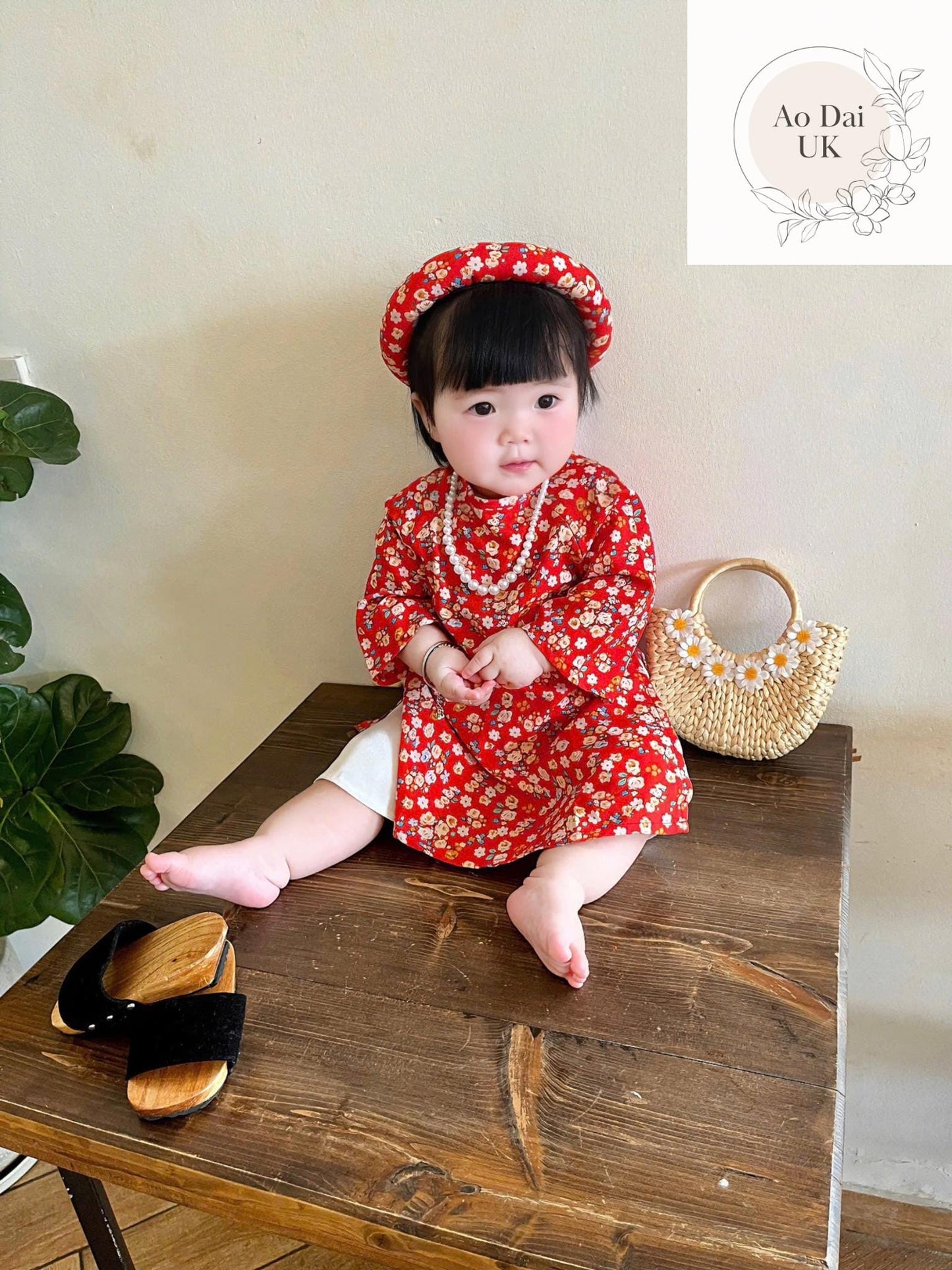Baby, infant, newborn ao dai for girls- baby first ao dai