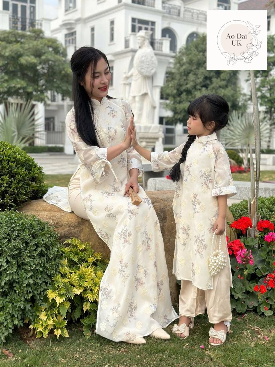 Women and kid matching ao dai- ao dai big size, over size