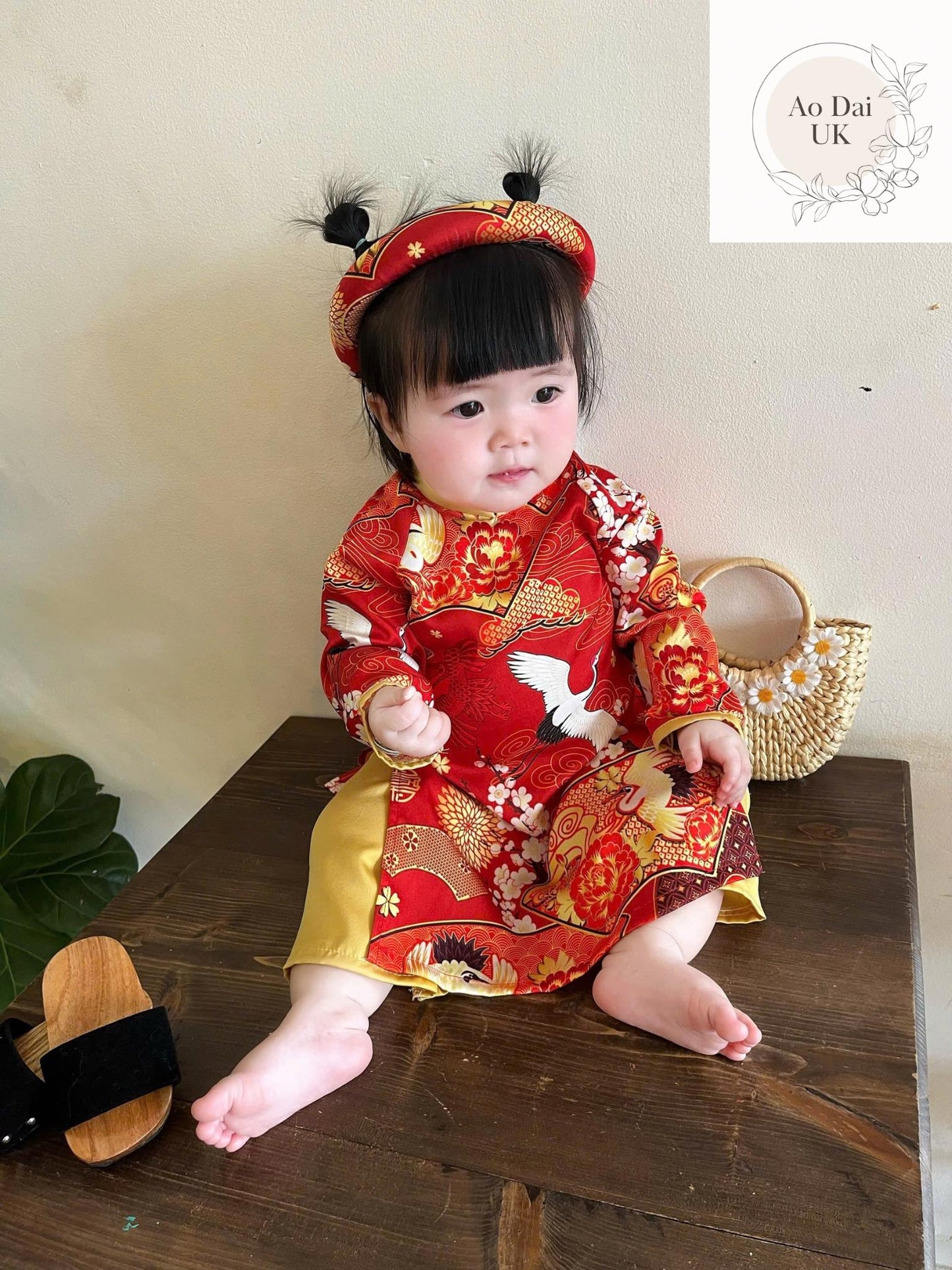 Baby, infant, newborn ao dai for girls- baby first ao dai