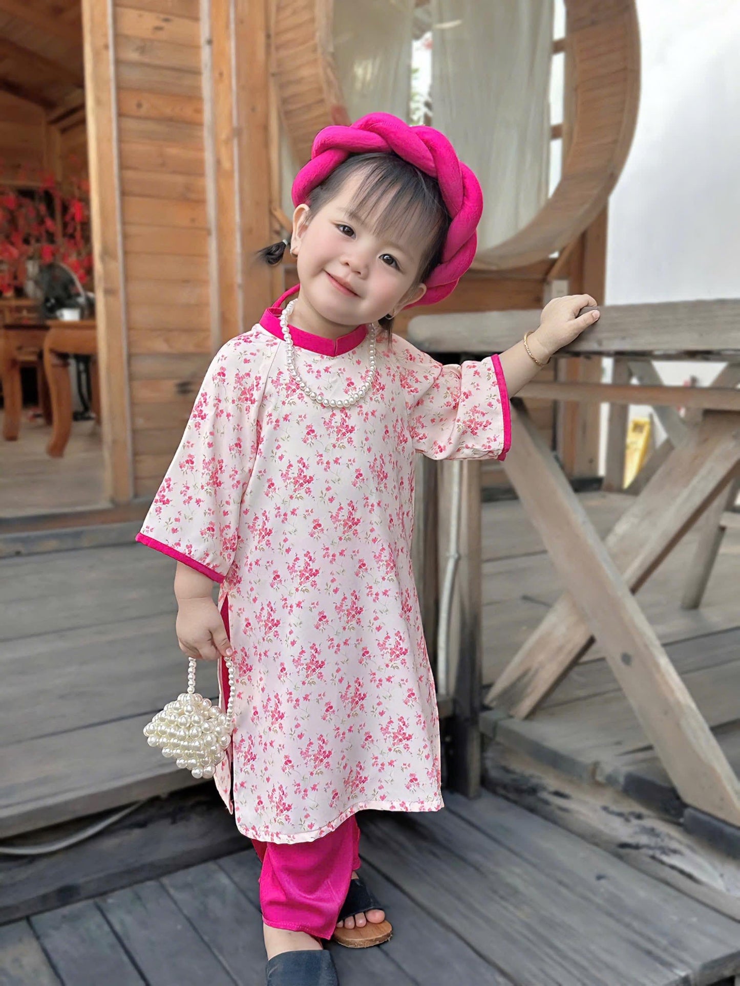 Baby, infant, newborn ao dai for girls- baby first ao dai