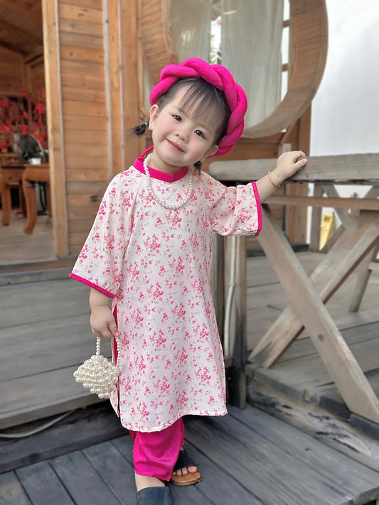 Baby, infant, newborn ao dai for girls- baby first ao dai