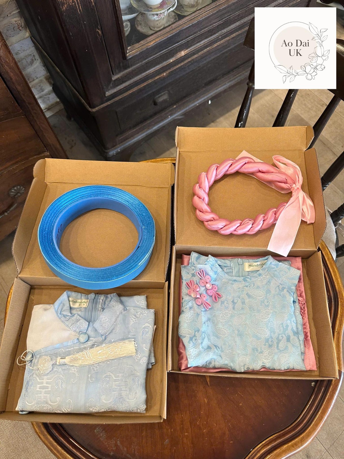 Mulberry silk ao dai for baby, infant, newborn - baby boy, girl first ao dai