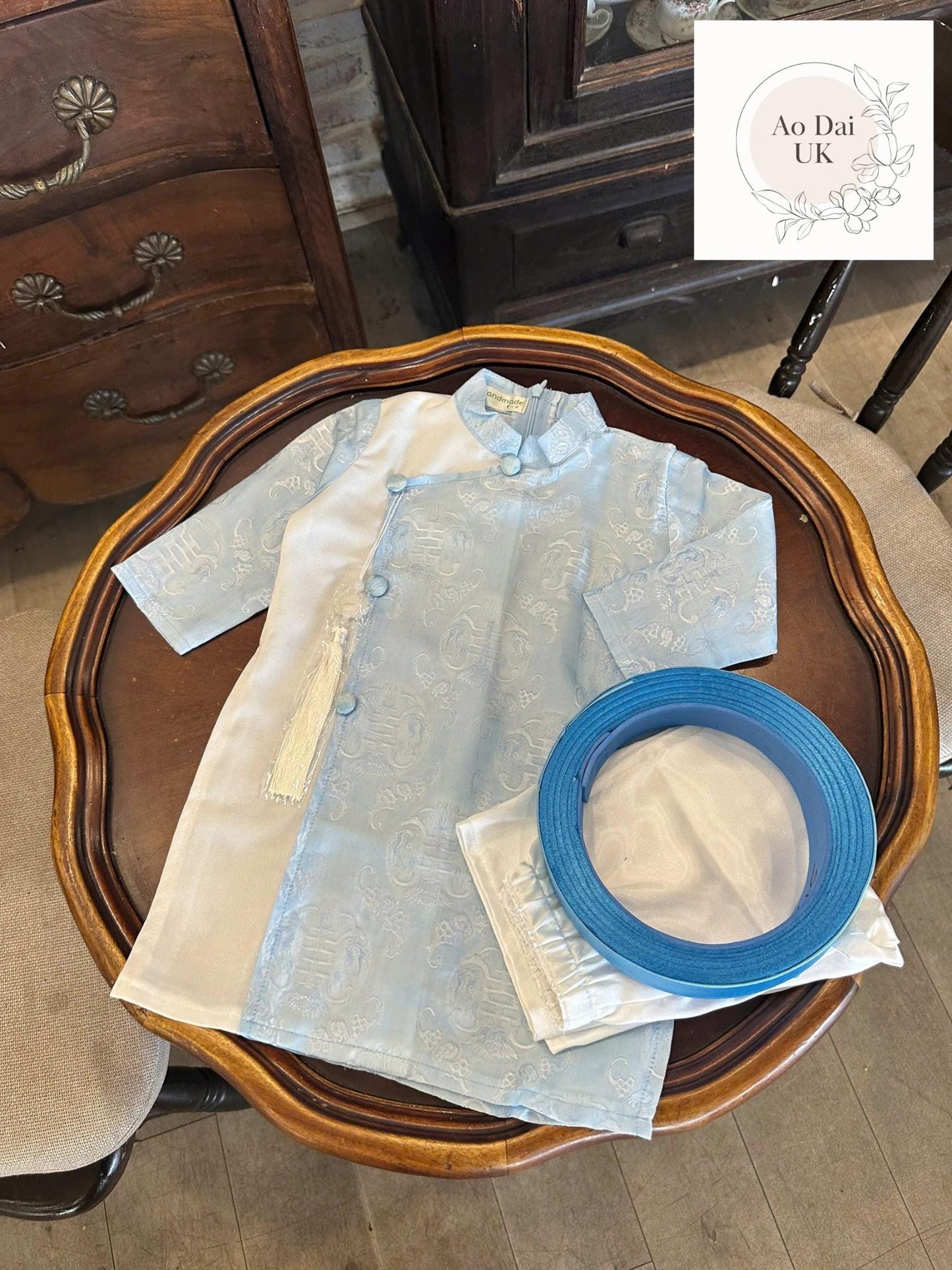 Mulberry silk ao dai for baby, infant, newborn - baby boy, girl first ao dai