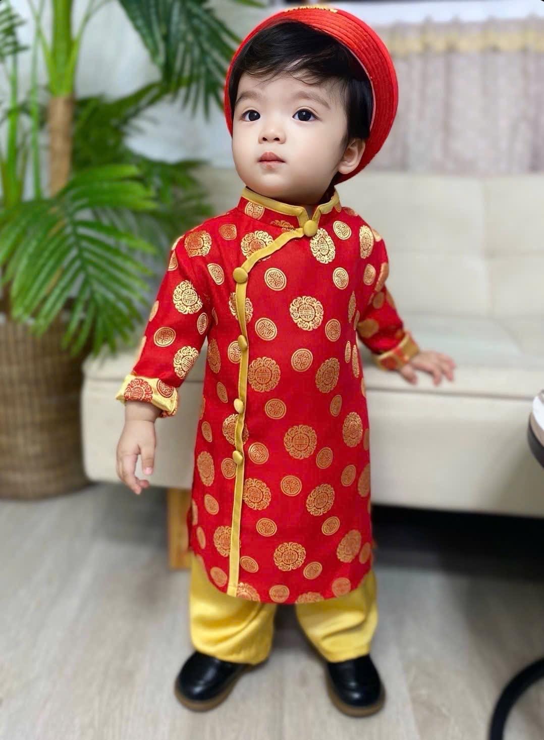 Thai Tuan Baby, infant, newborn ao dai for boys- baby first ao dai