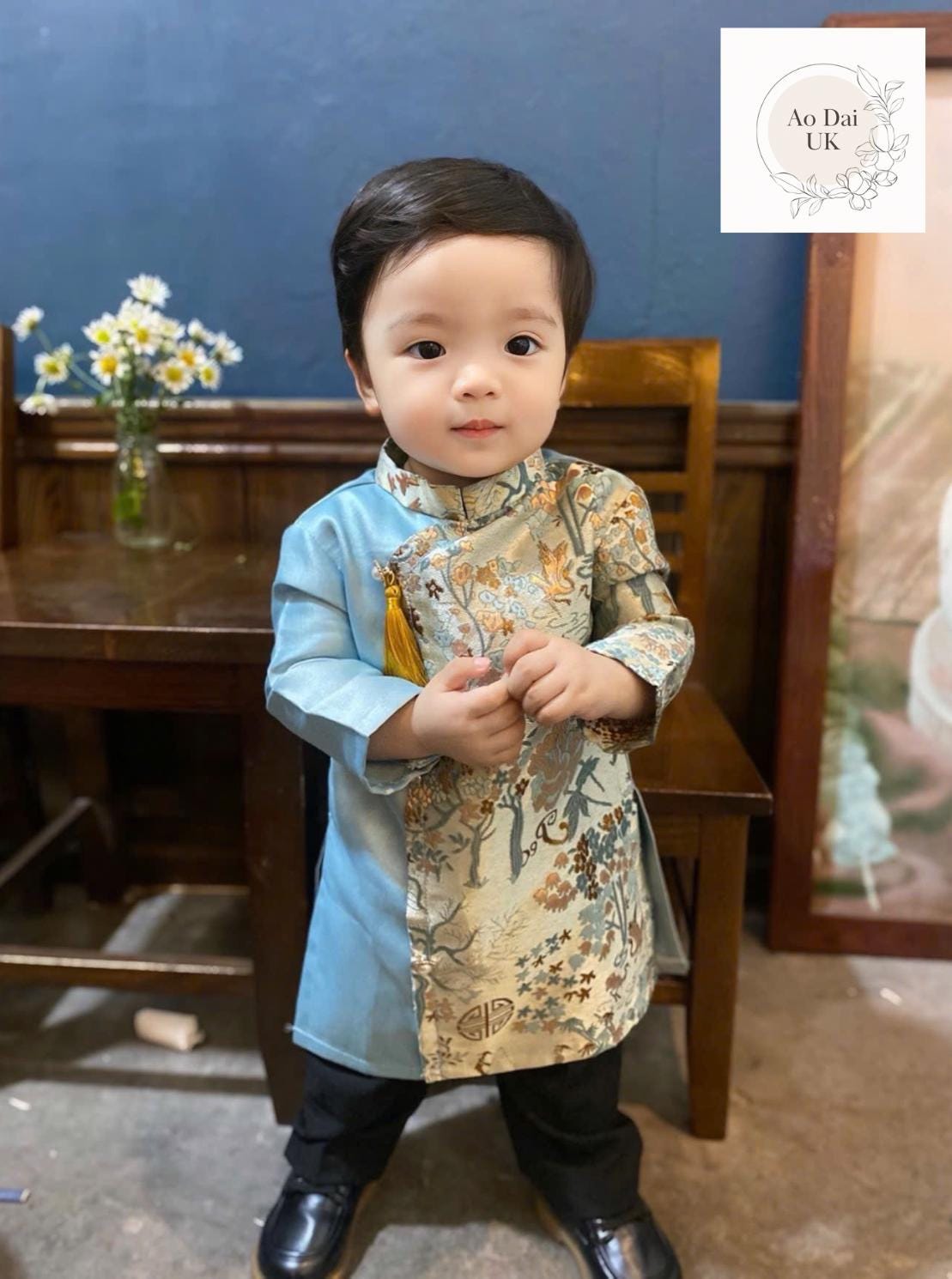 Baby, infant, newborn ao dai for boys- baby first ao dai
