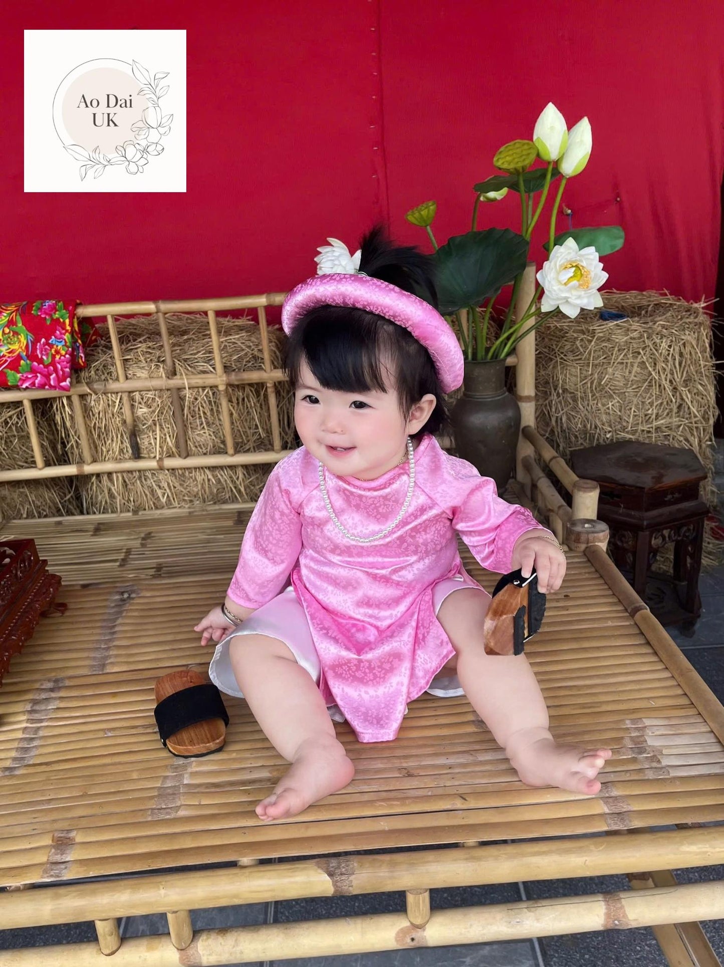 Baby, infant, newborn ao dai for girls- baby first ao dai