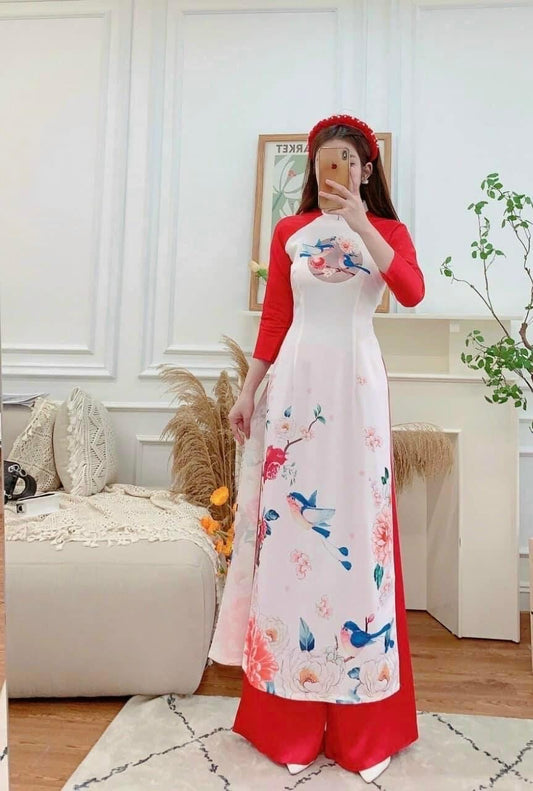 CLEARANCE modern Ao Dai- Lycra silk dress for women